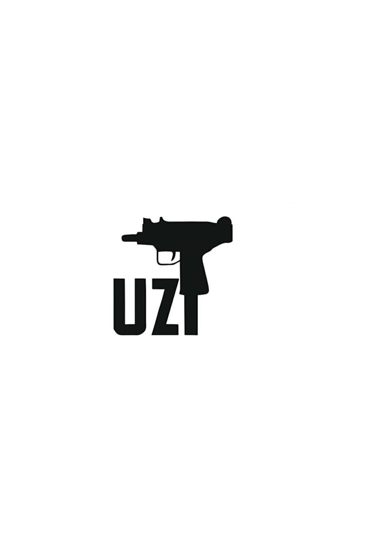 Uzi Oto Cam özel yeni sticker Siyah 13*13 Cm