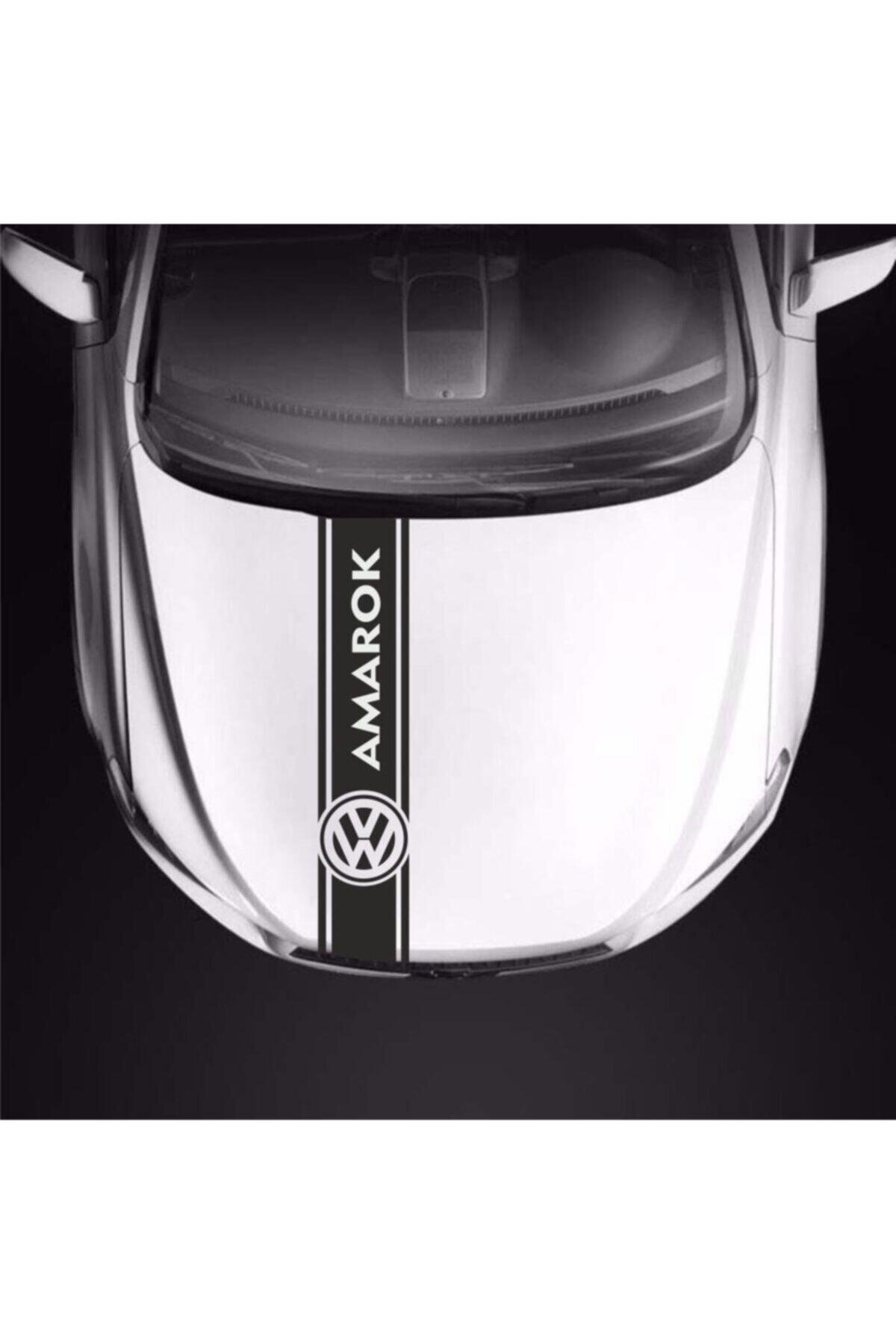 Volkswagen Amarok İçin şık tasarım karbon sticker seti Aksesuar Oto Kaput Şerit özel yeni sticker
