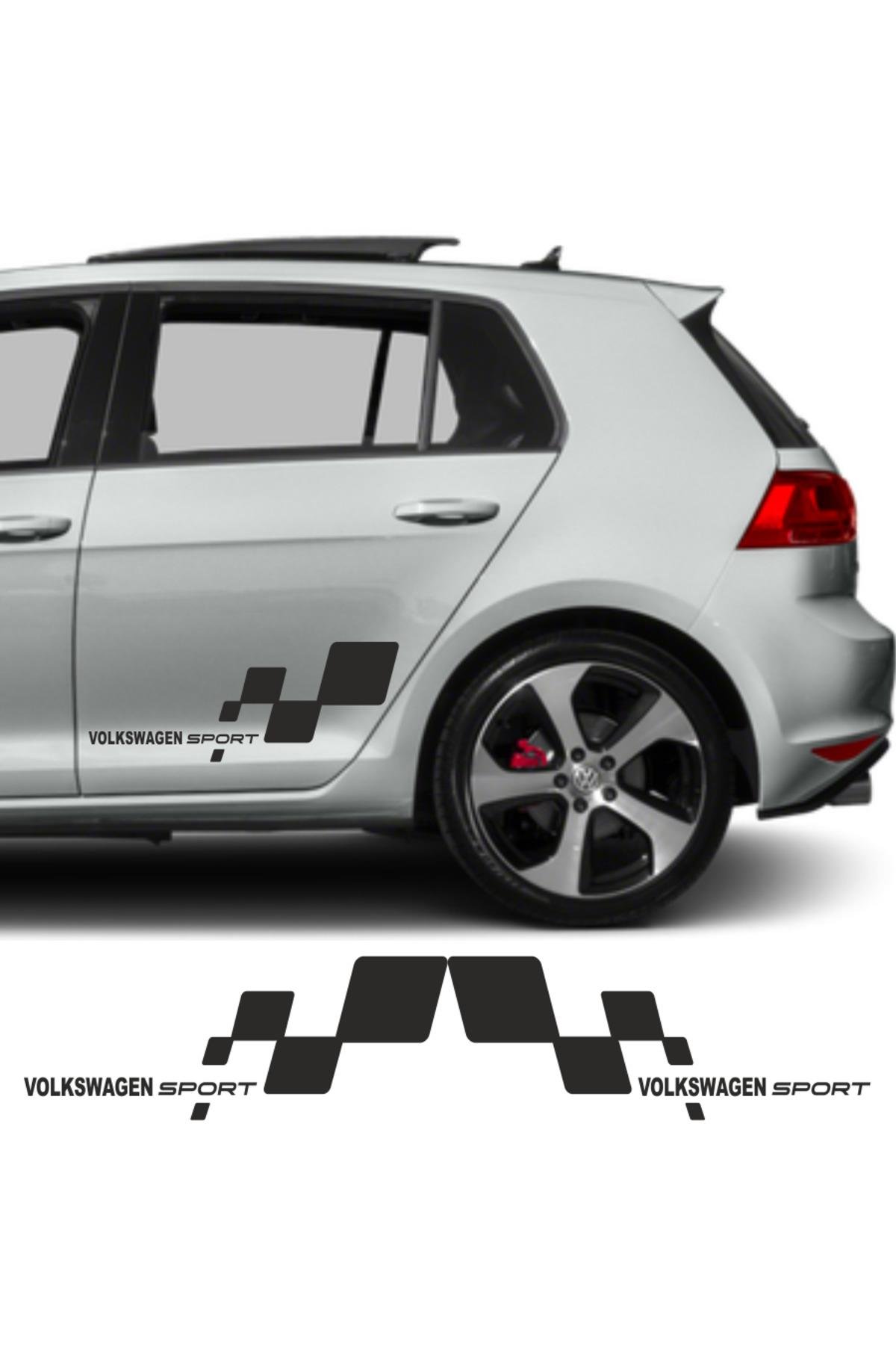 Volkswagen Golf İçin şık tasarım karbon sticker seti Aksesuar Yan Sport 56*26