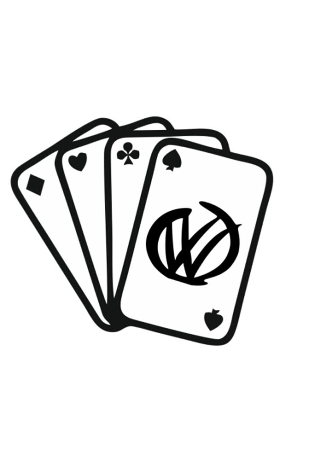 Volkswagen İçin şık tasarım karbon sticker seti Aksesuar Iskambil Oto özel yeni sticker 13*11 Cm