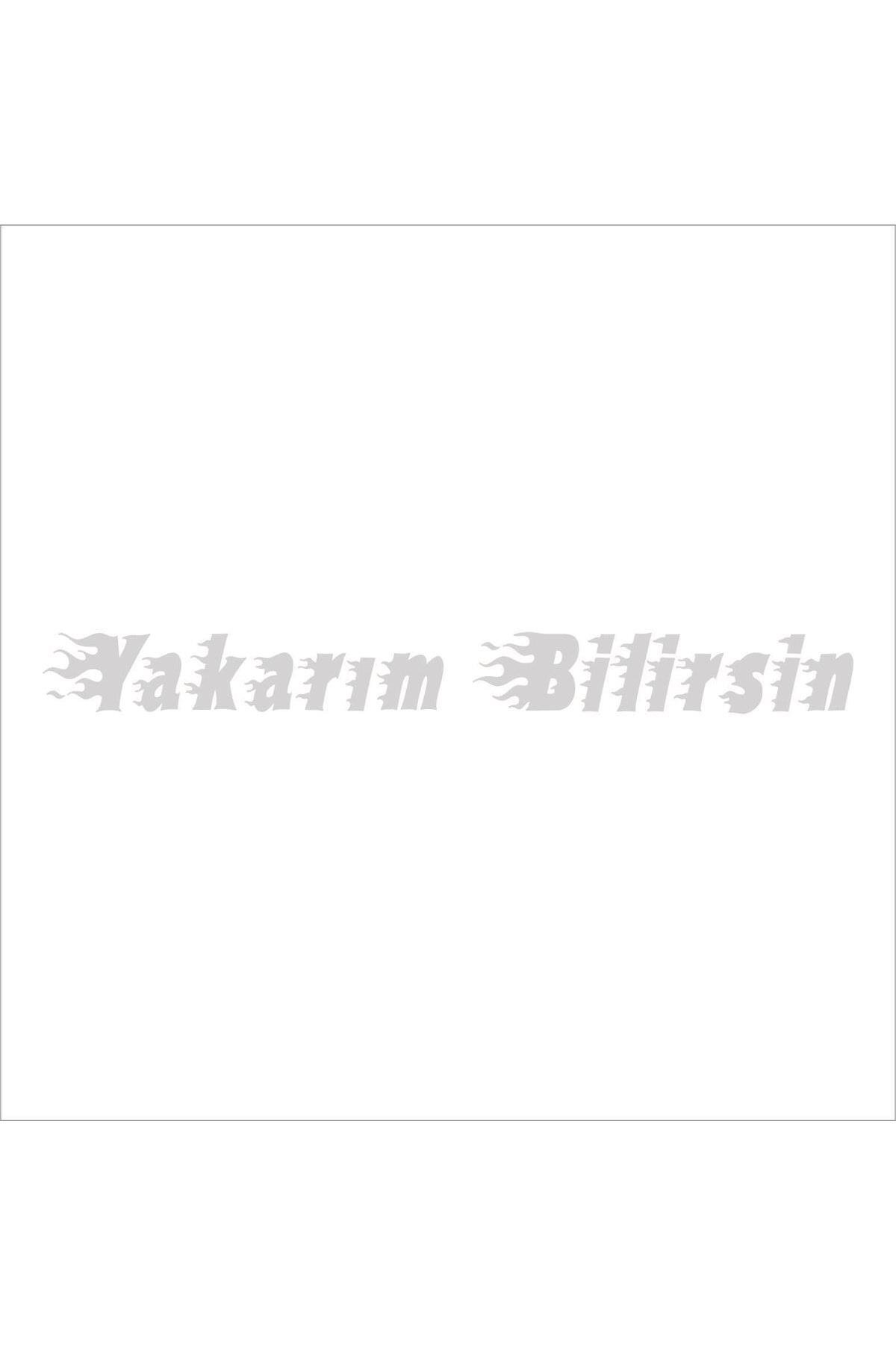 Yakarım Bilirsin Oto özel yeni sticker Beyaz 30*3 Cm