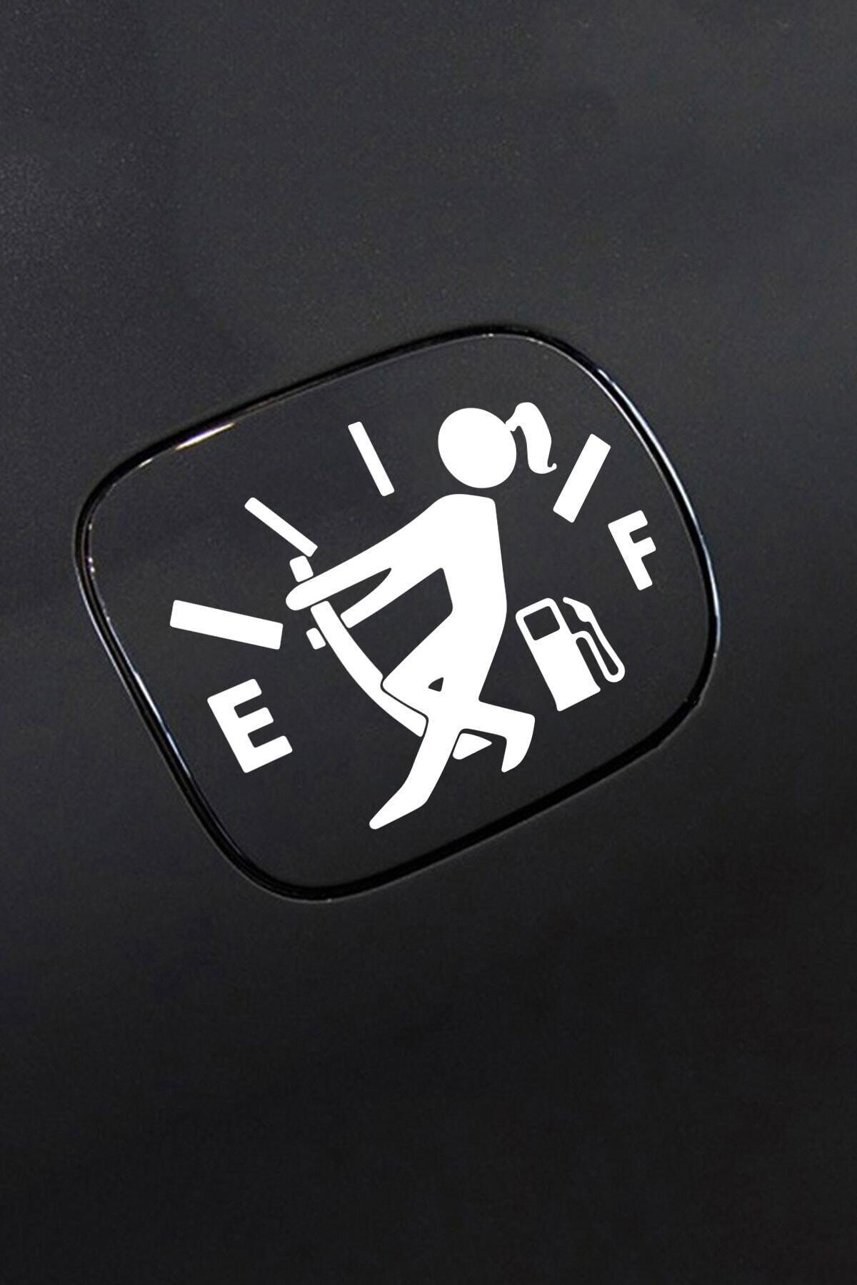 Yakıt Göstergesi Depo Kapağı özel yeni sticker 15 Cm