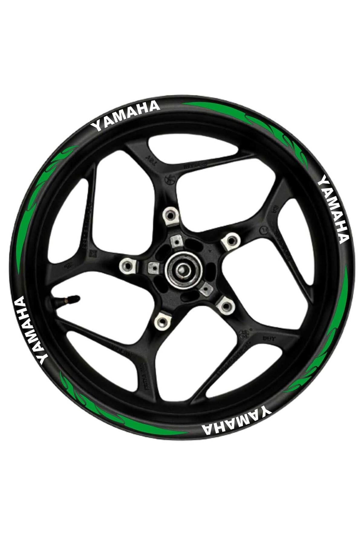 Yamaha Beyaz yazılı kırmızı pençe şeritli