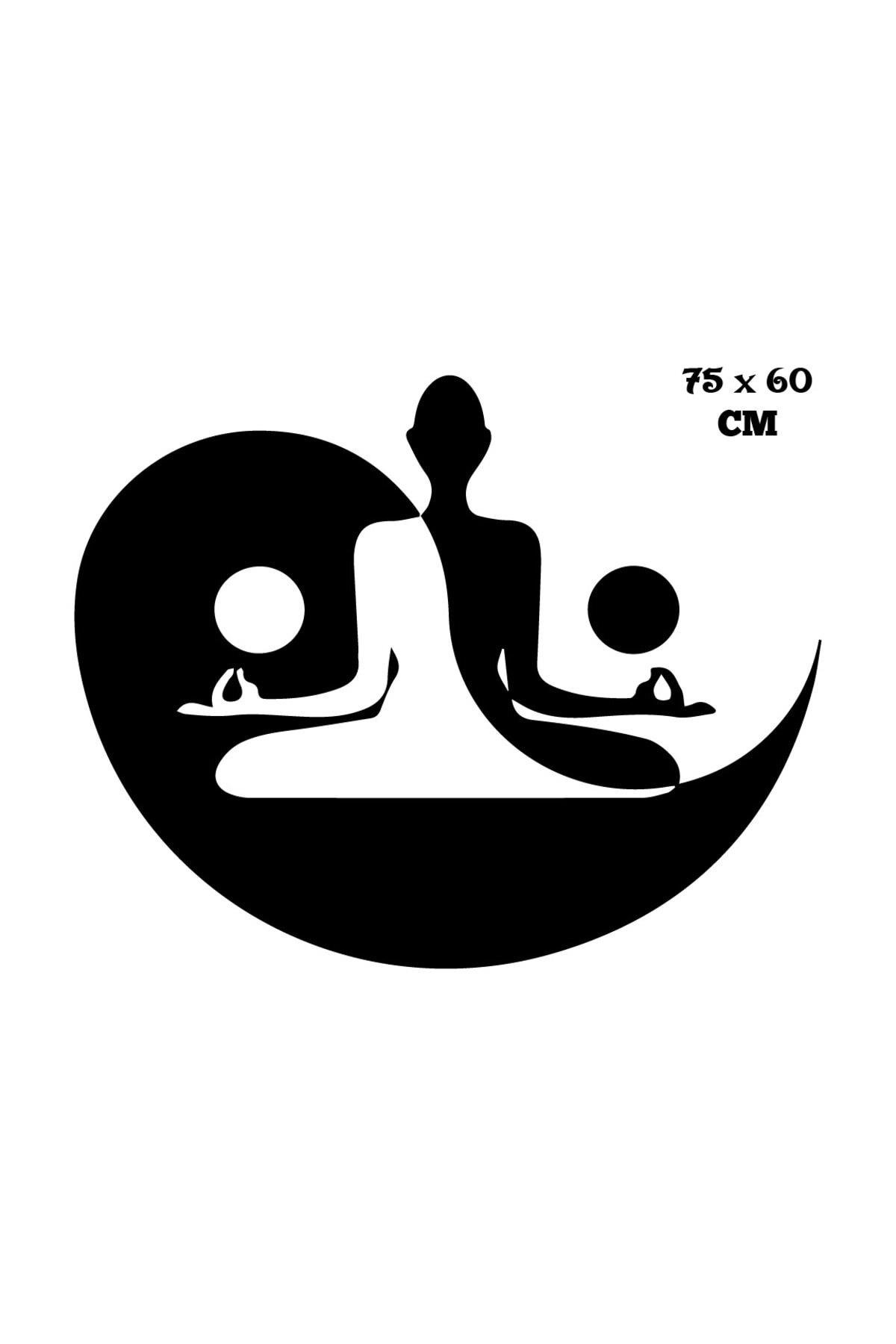 Yoga Yapan Kız Yoga Köşesi Duvar özel yeni sticker Yapıştırma (Su Ve Nemden Etkilenmez)
