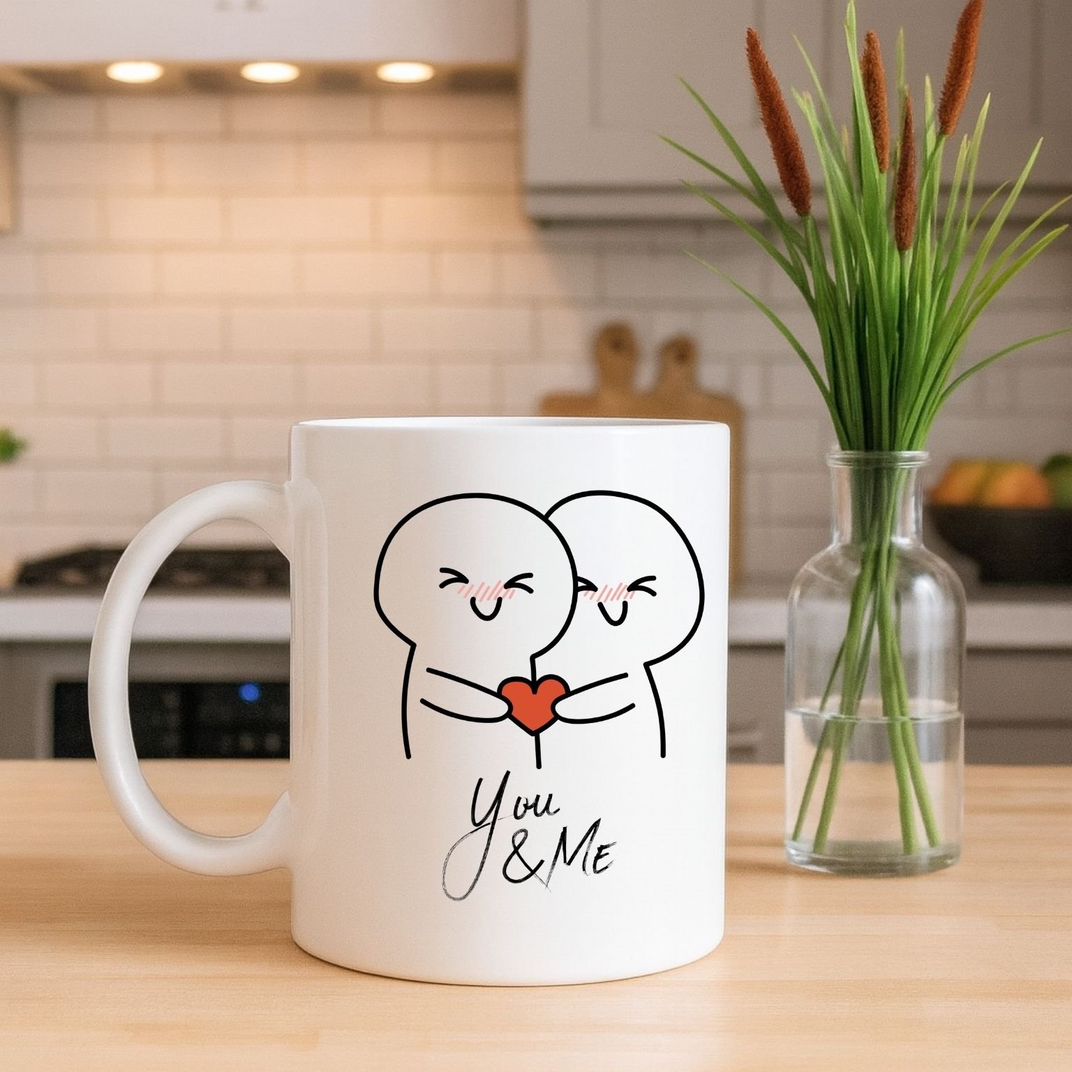 You & Me – Minimalist Tasarım Porselen Kupa