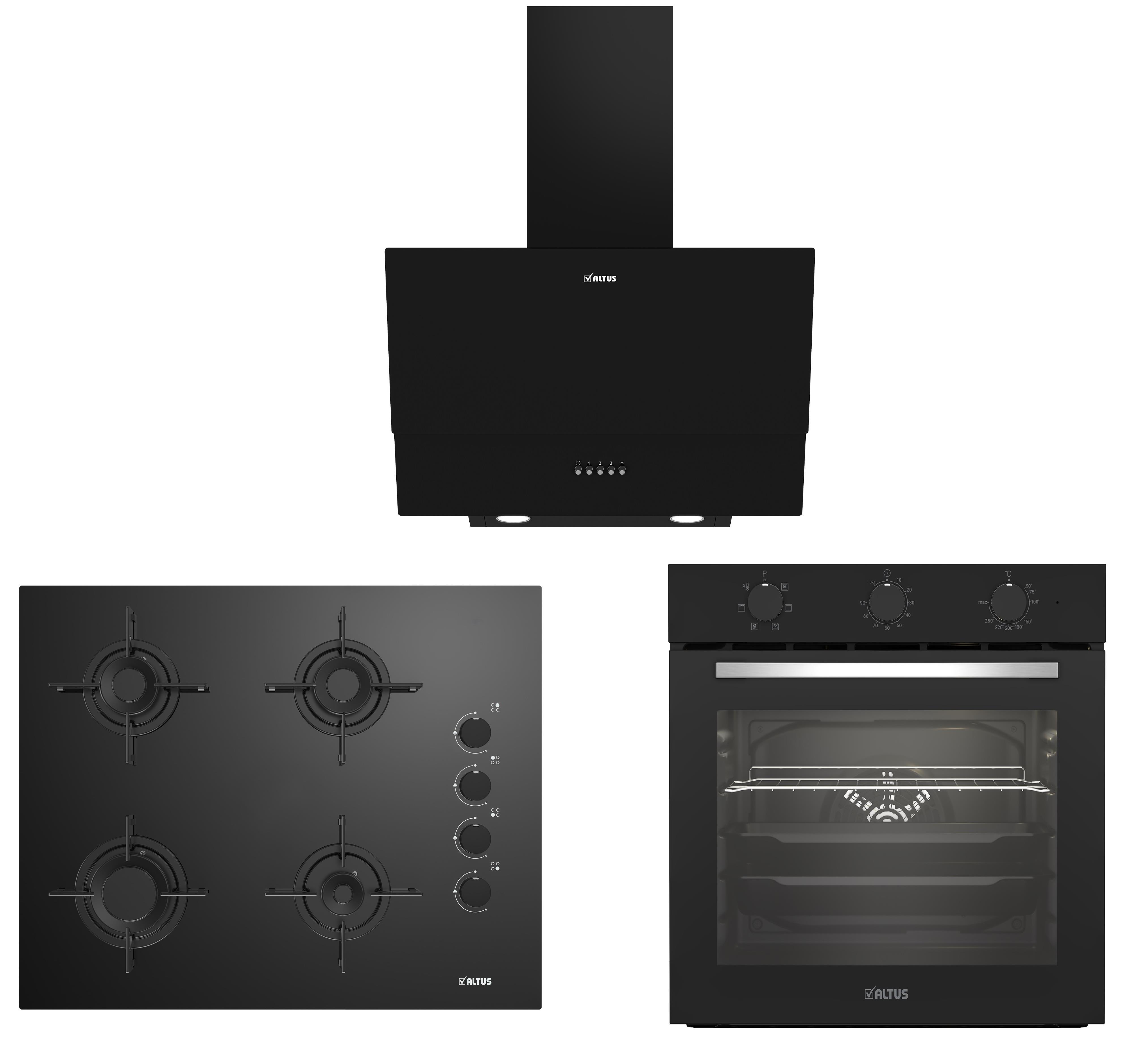 ALTUS SİYAH ANKASTRE SET