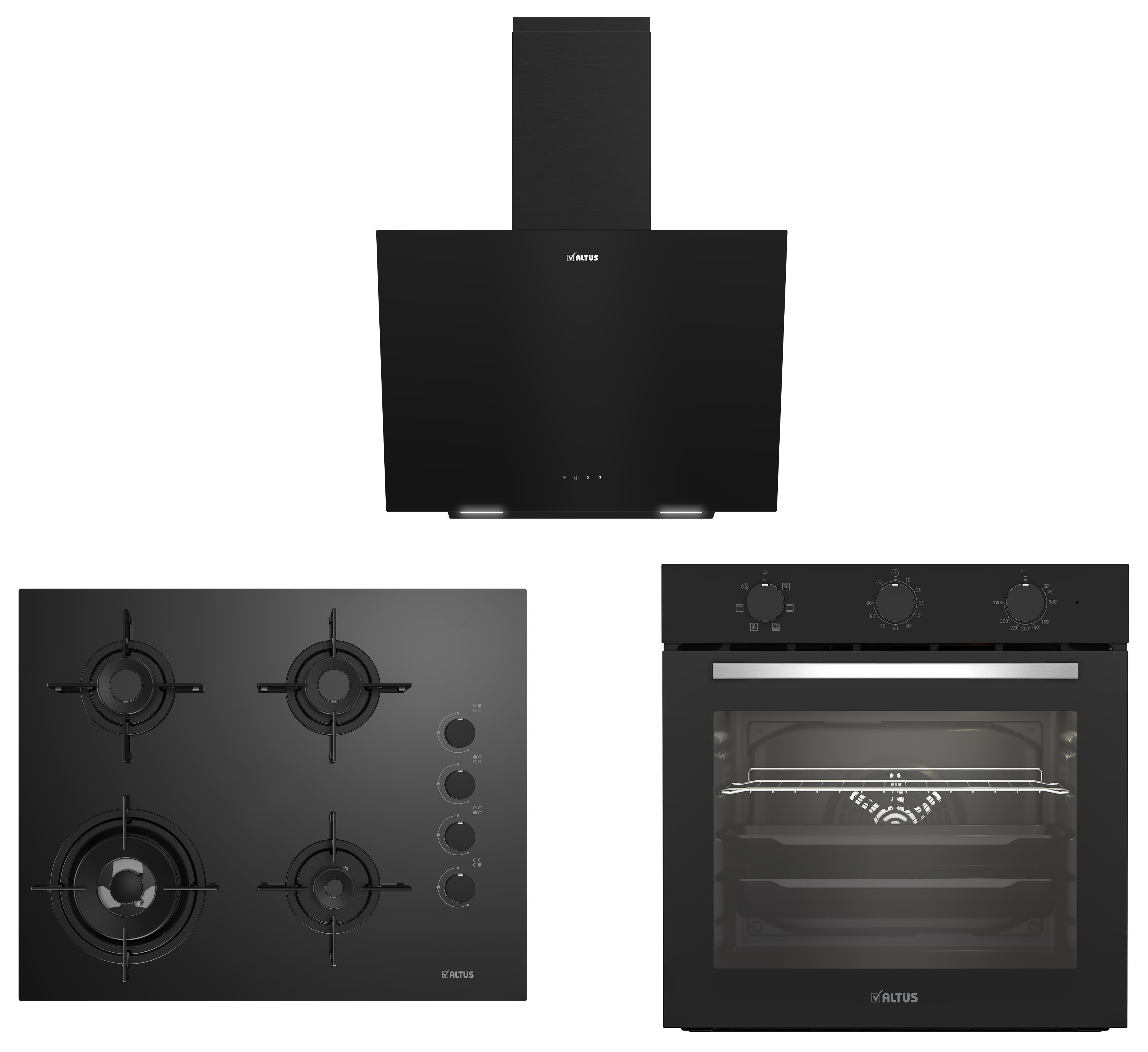 ALTUS SİYAH ŞEF ANKASTRE SET