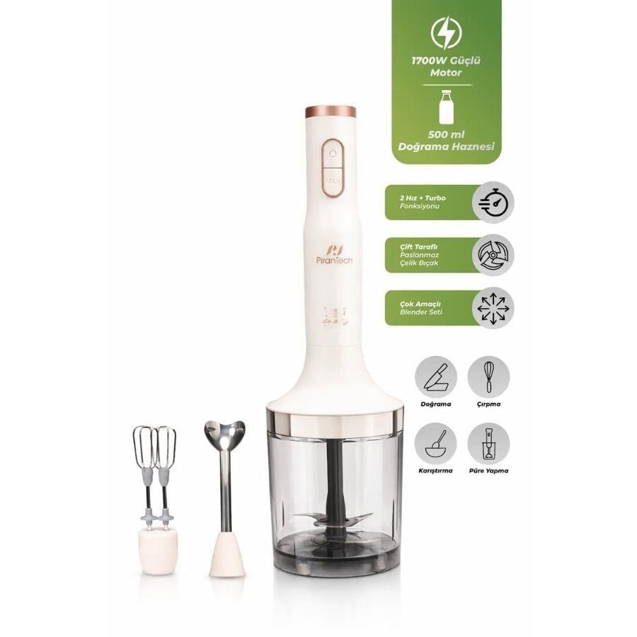 PİRANTECH YH-94 1700 Watt BLENDER SET | Kredi Kartsız Elden Taksit | Habipler AVM