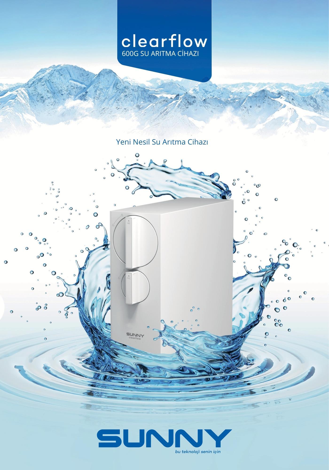 SUNNY CLEARFLOW POMPALI YENİ NESİL SU ARITMA CİHAZI (Ücretsiz Montaj - Tanksız Tasarım) (SN9 ART 004)