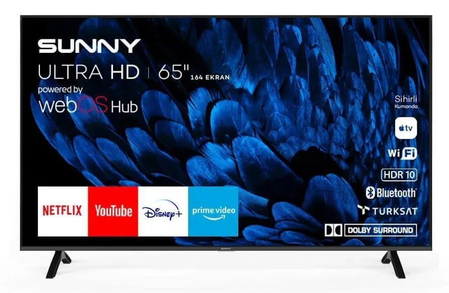 SUNNY SN65FMN252-0276 MTR SMART webOS 164 EKRAN UHD LED TELEVİZYON