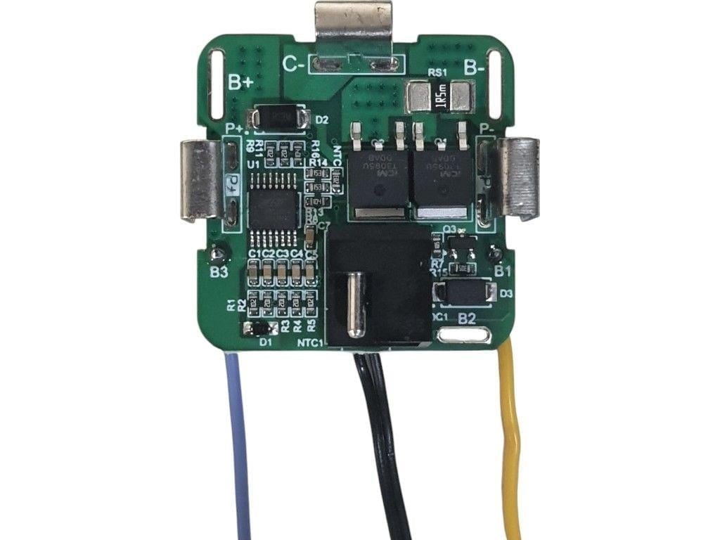 4S 20A Lityum Matkap BMS Kare Tip (NTC'li)(18650)