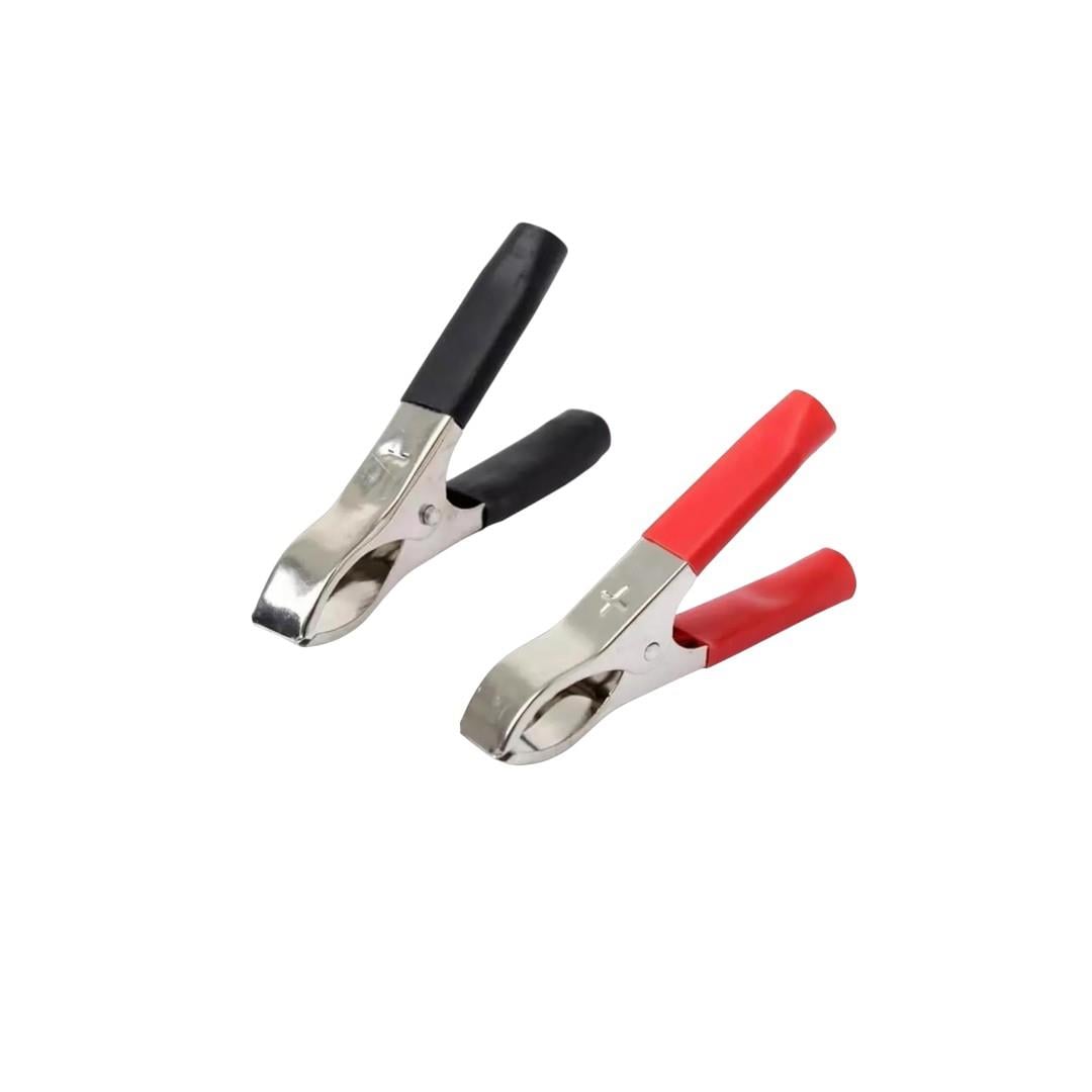 KÜÇÜK BOY 50 mm SİYAH-KIRMIZI KROKODİL AKÜ MAŞASI