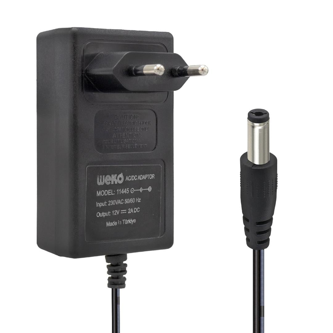 12V 2A Adaptör 5,5x2,5 Uçlu Priz Tipi