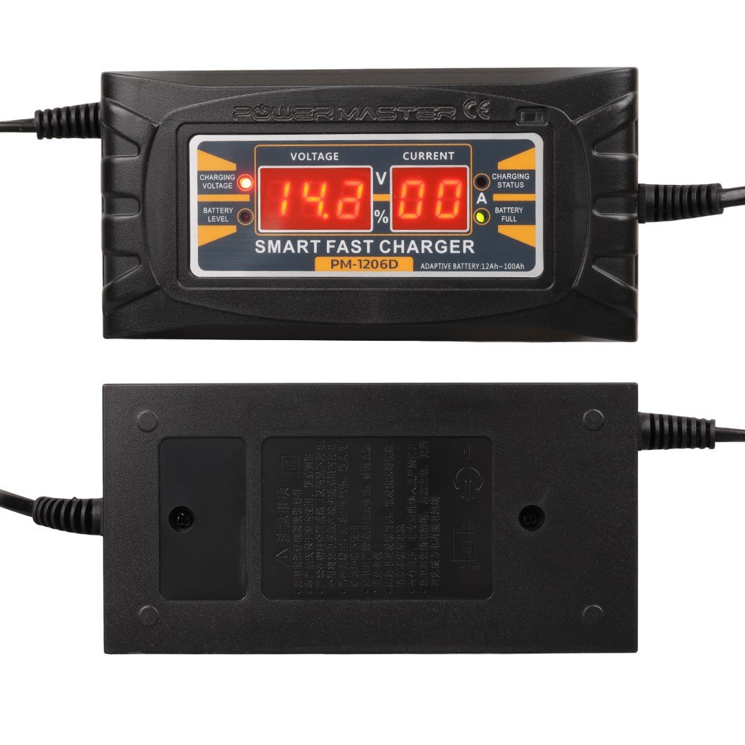 12V 6A DİGİTAL EKRANLI AKILLI AKÜ ŞARJ CİHAZI