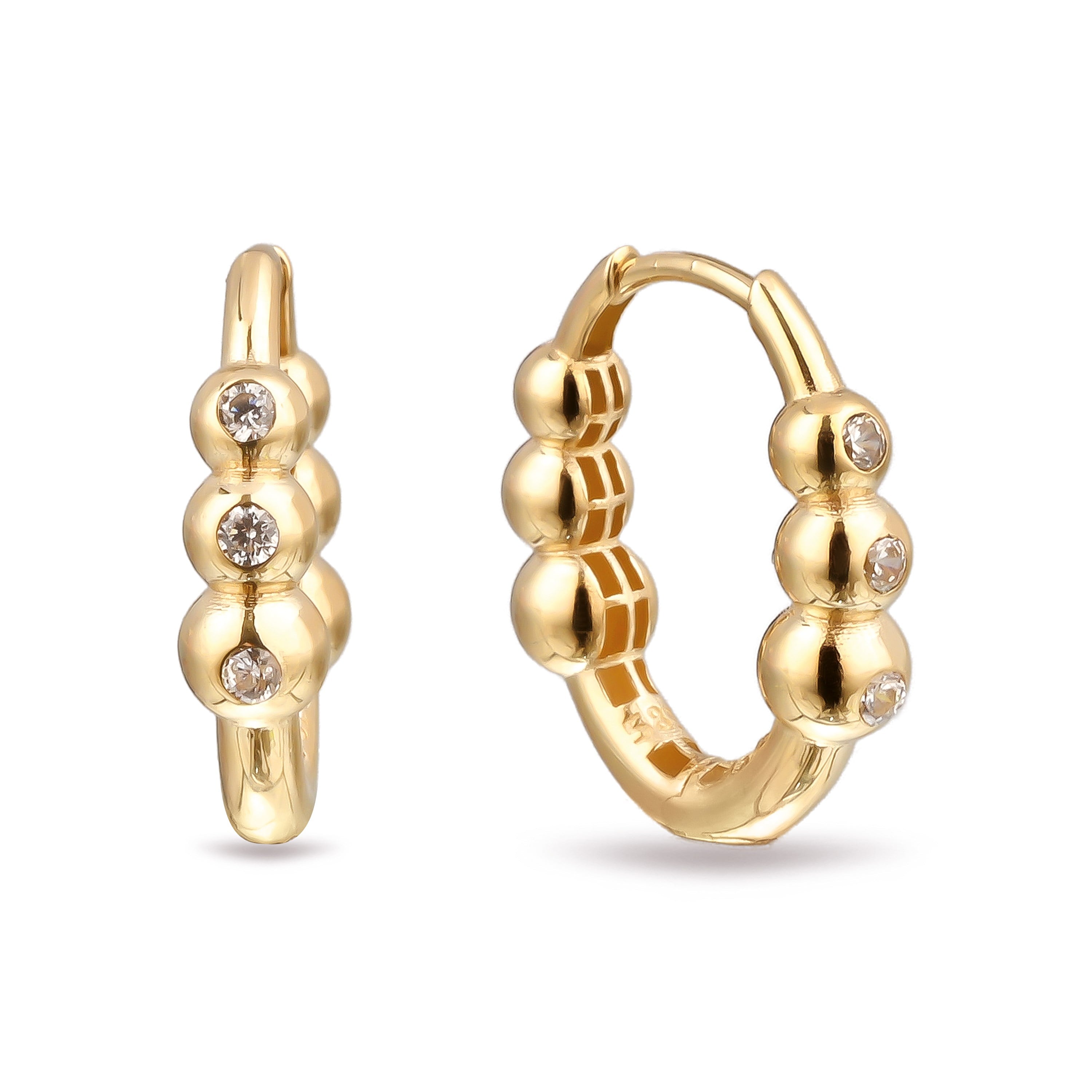 3 Top Oval Küpe