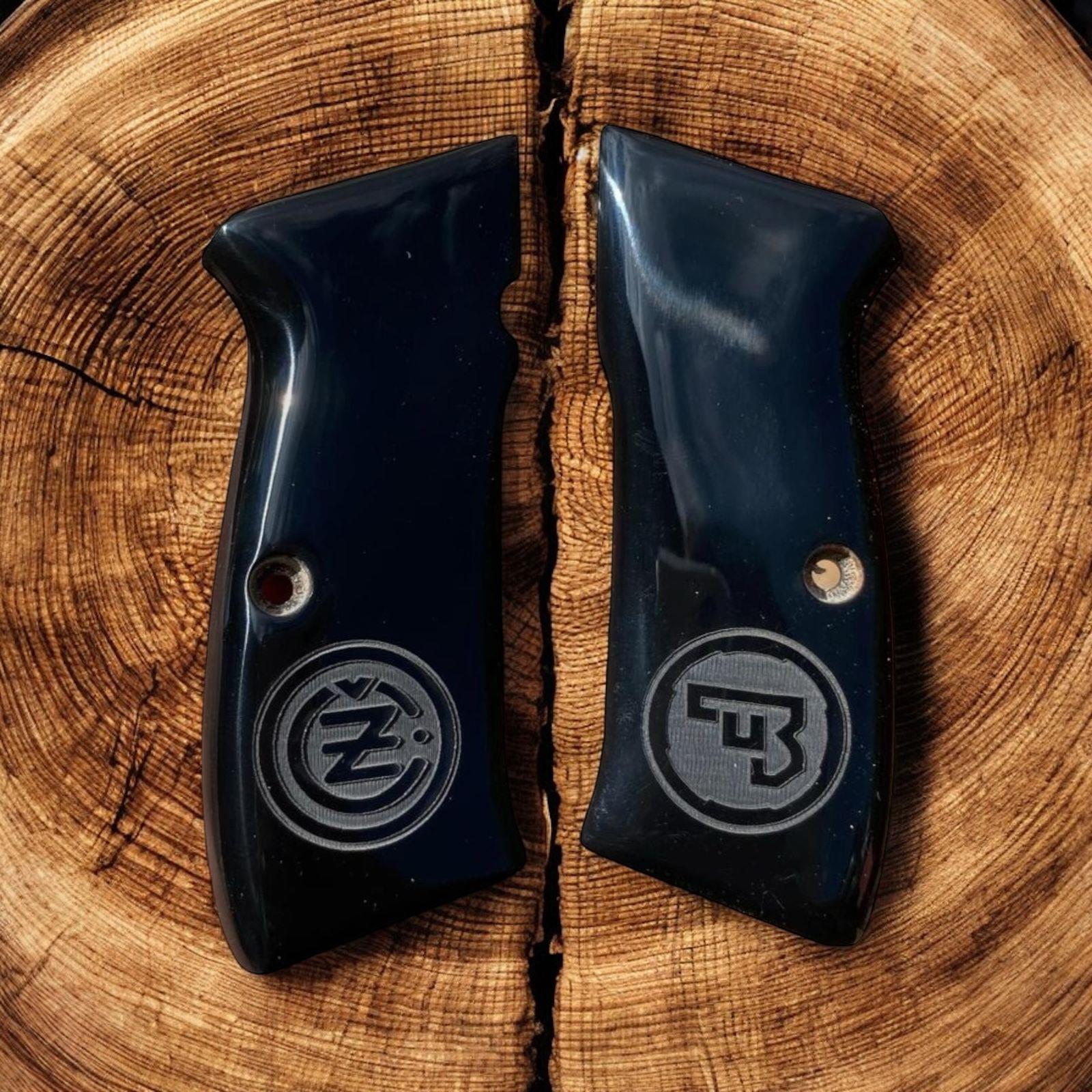 Cz logolu siyah sedef kabze