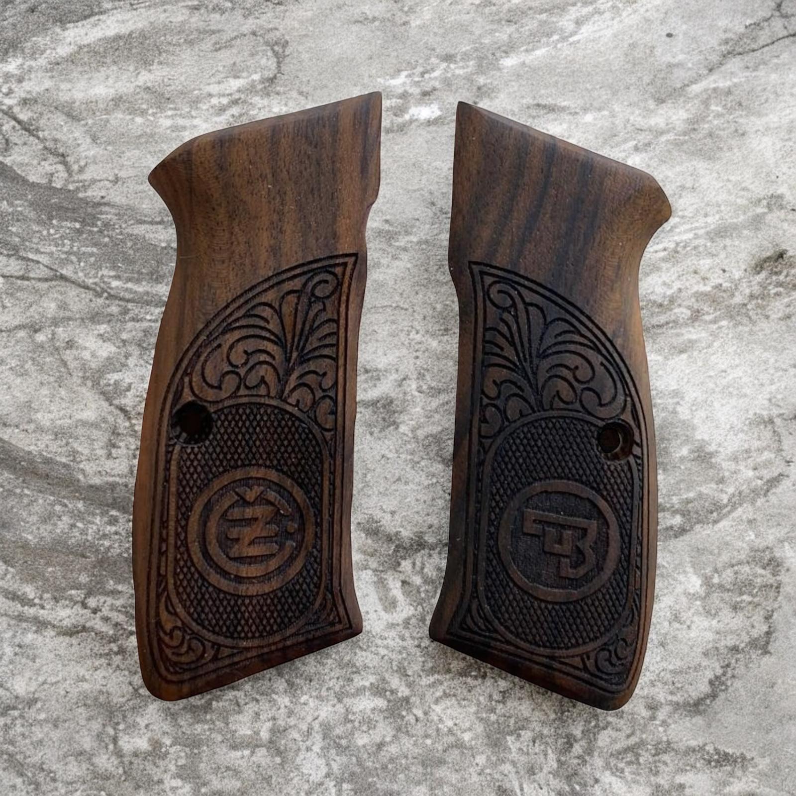 Cz logolu yarım dekor fırınlanmış ceviz kabze