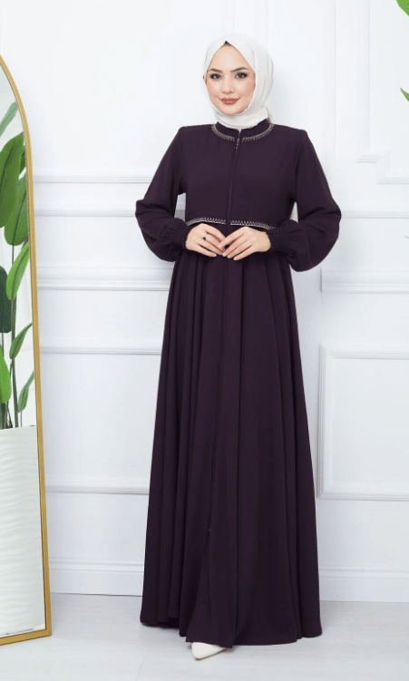 Gündelik Hac Ve Umrelik Nakışlı Mevlana Ferace
