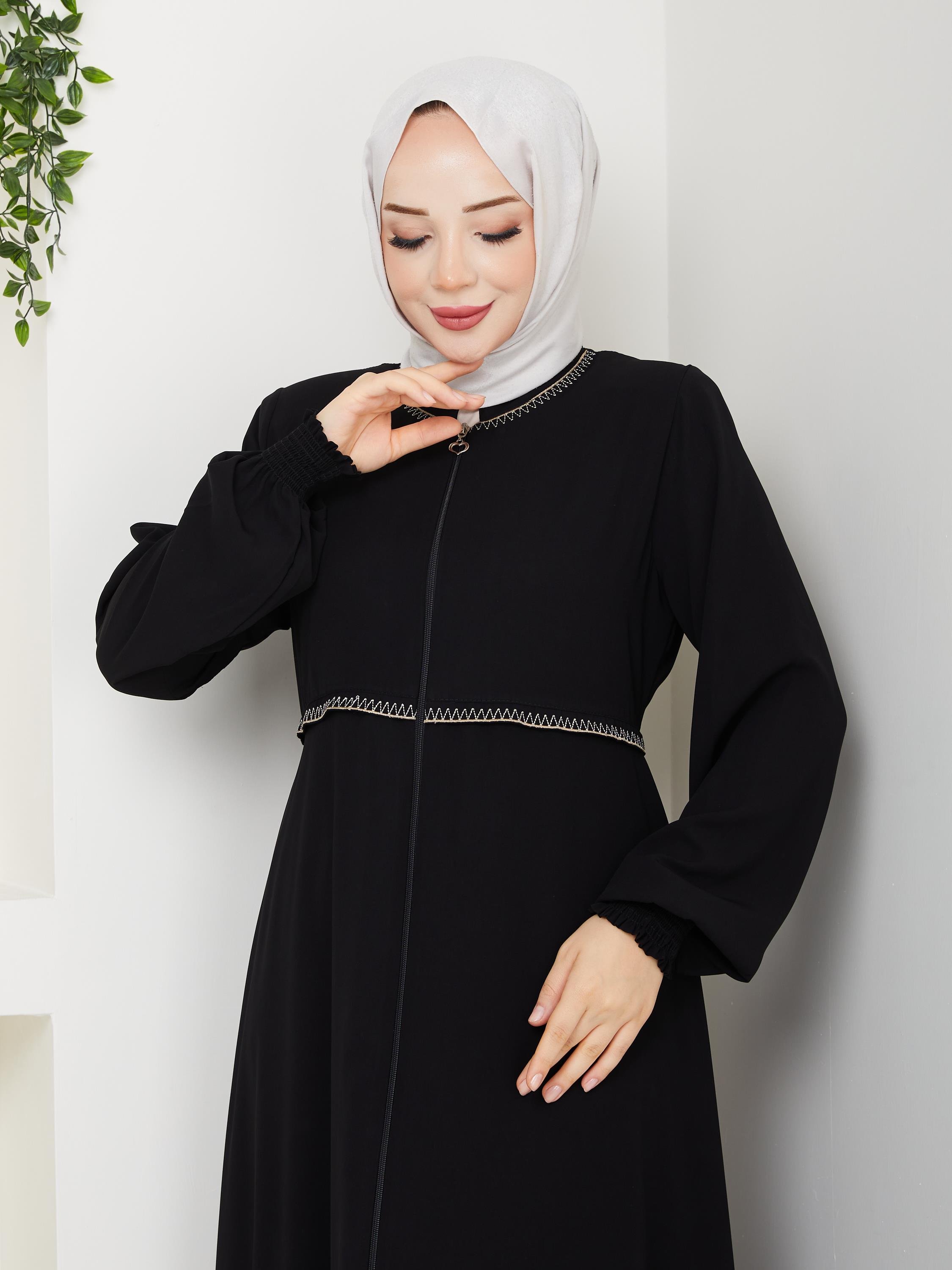 Gündelik Hac Ve Umrelik Nakışlı Mevlana Ferace