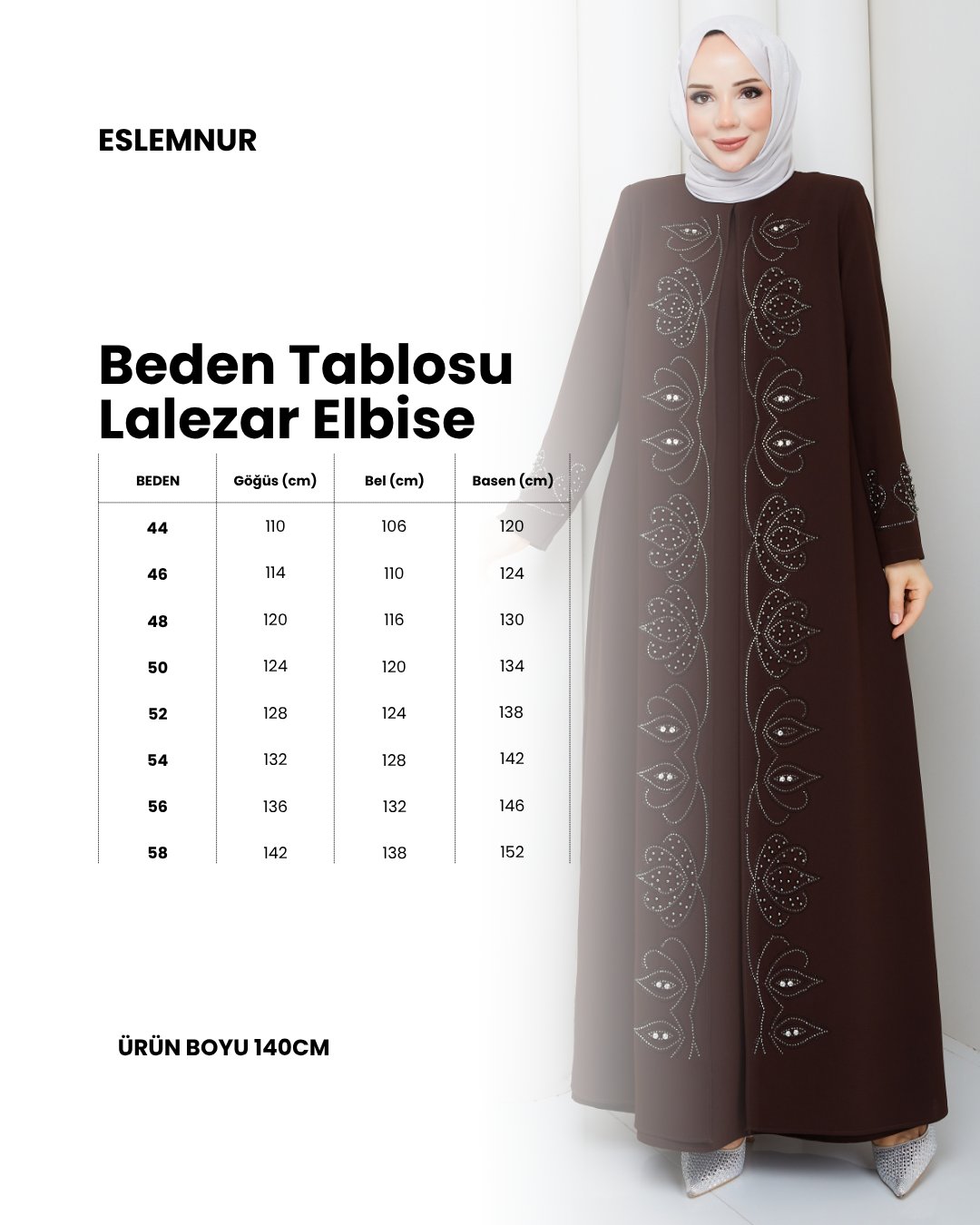 LALEZAR ELBİSE BÜYÜK BEDEN ANNE ELBİSESİ