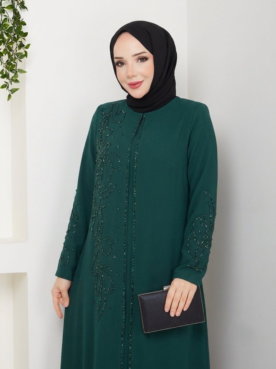 SAHRA ELBİSE BÜYÜK BEDEN ANNE ELBİSESİ