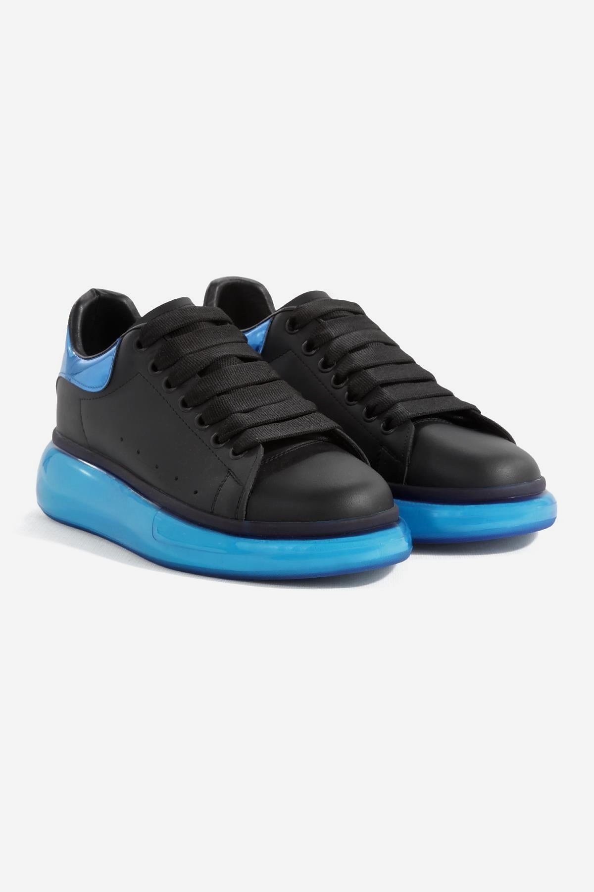 Atlas Siyah Mavi Taban Kadın Sneaker
