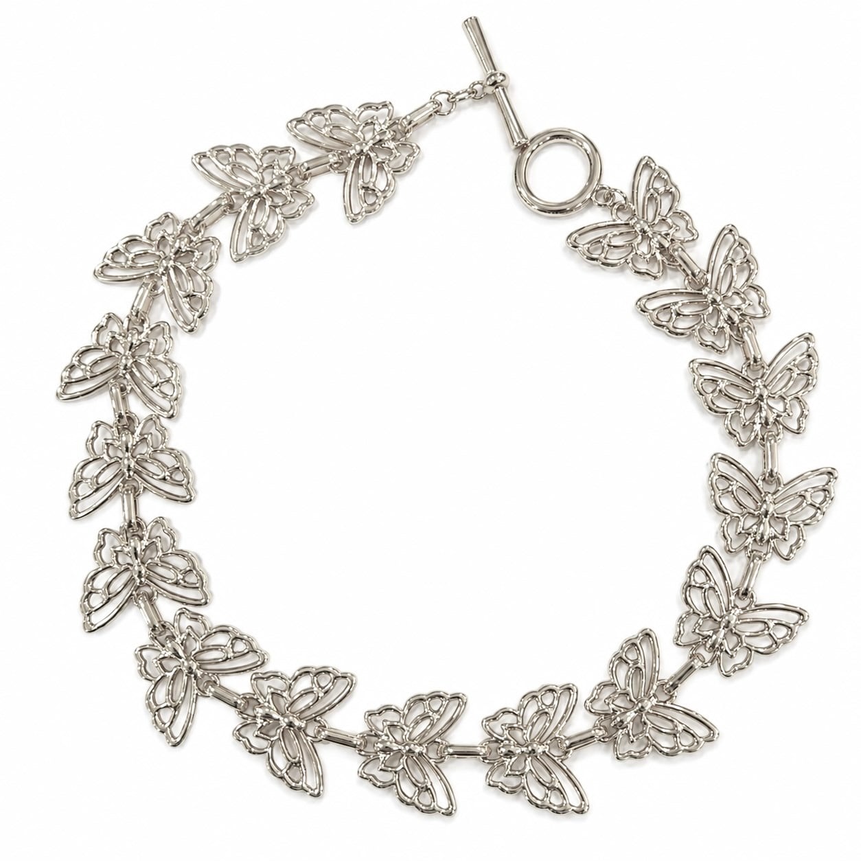     Silver Butterfly Kolye