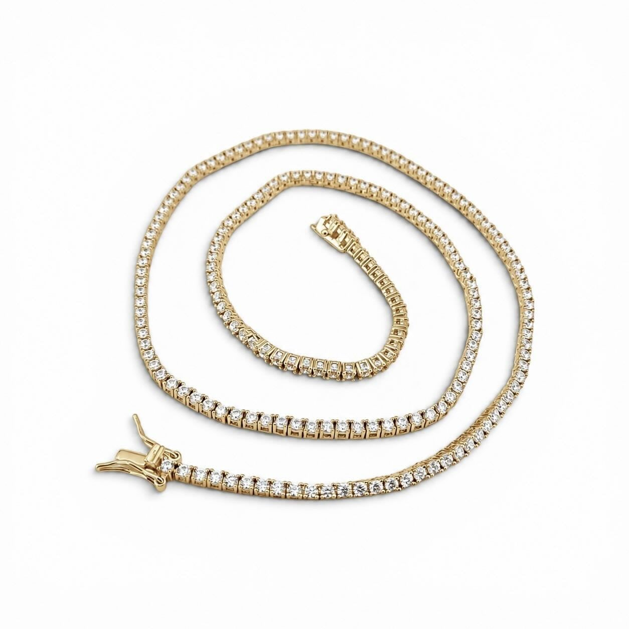 14K Gold Döküm Su Yolu Kolye 
