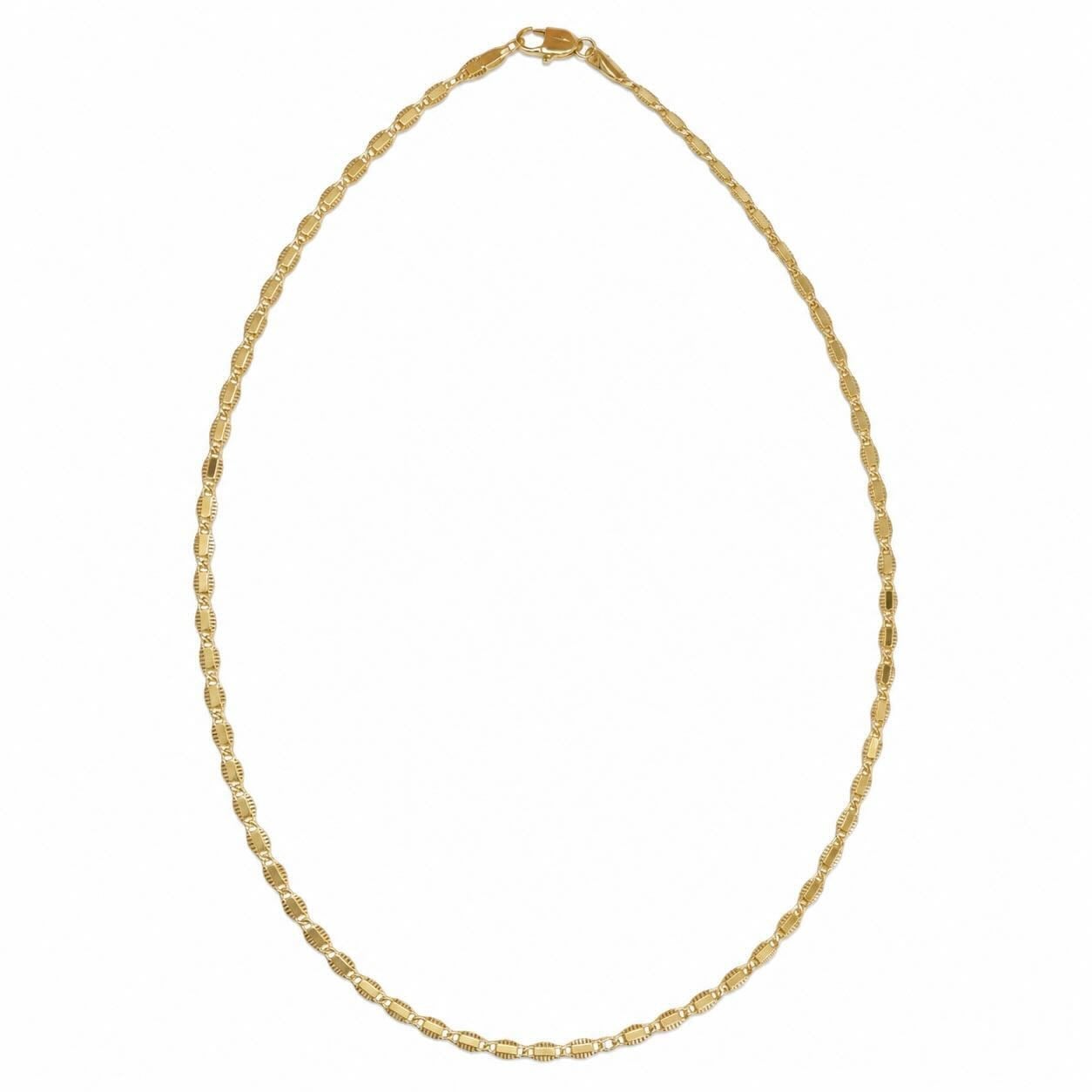 14k Gold İşlemeli Ezme Kolye (45cm)