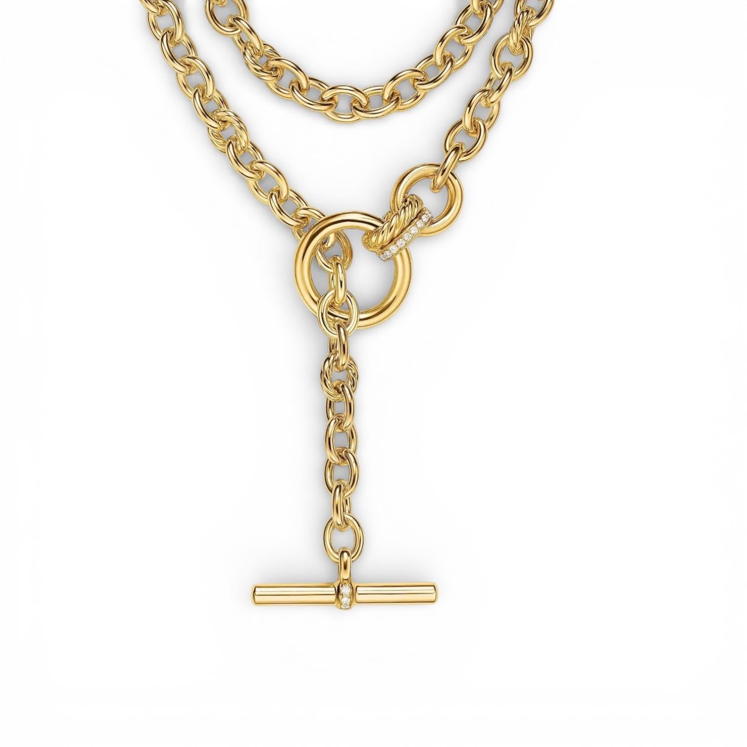D. Yurman Uzun Doç Zincir Gold Kolye