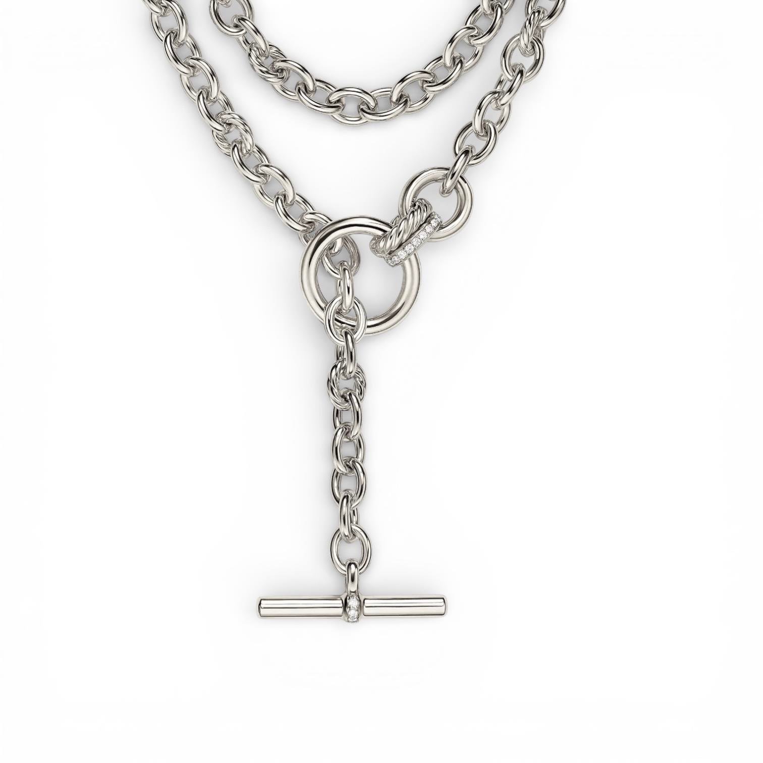 D. Yurman Uzun Doç Zincir Silver Kolye