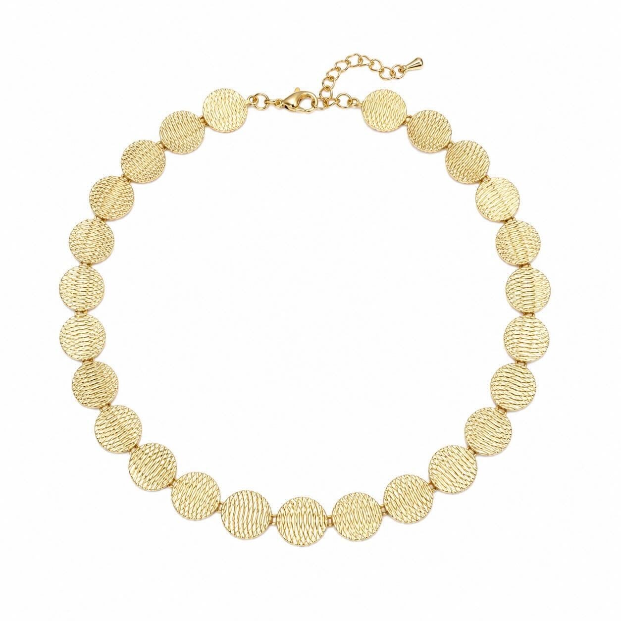 Gold Vintage Pul Kolye