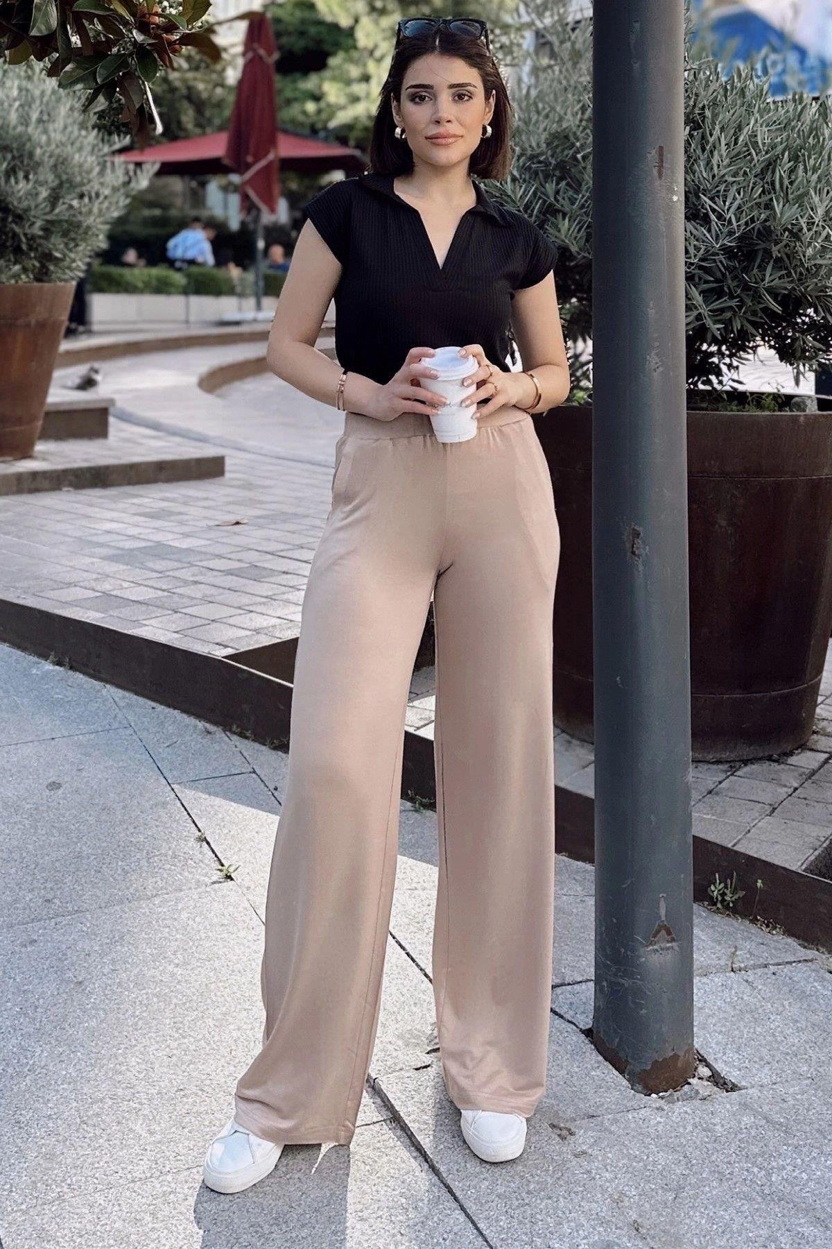 Kadın Bej Pantolon - 700-3169