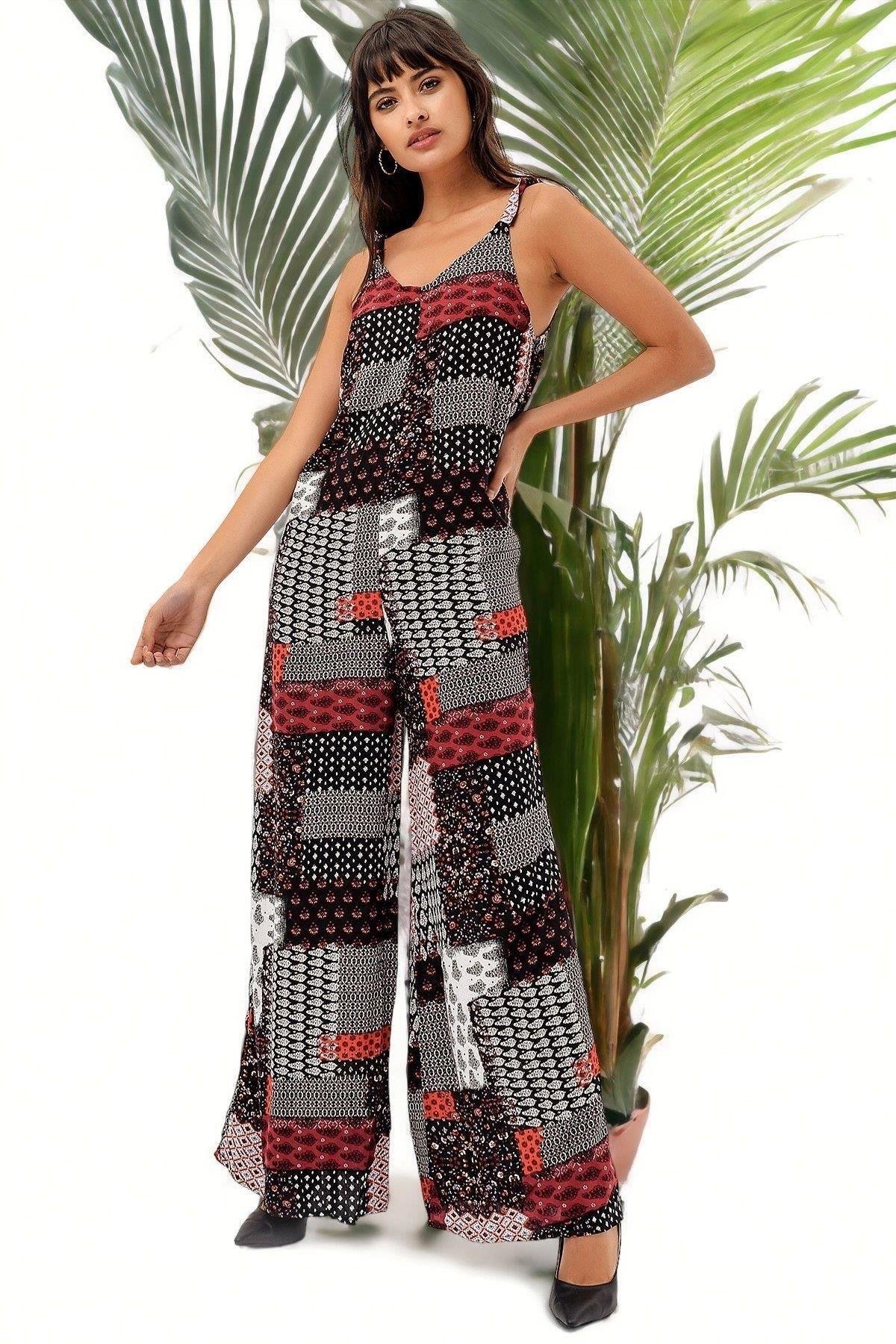 Kadın Siyah Tulum - 700-H5012