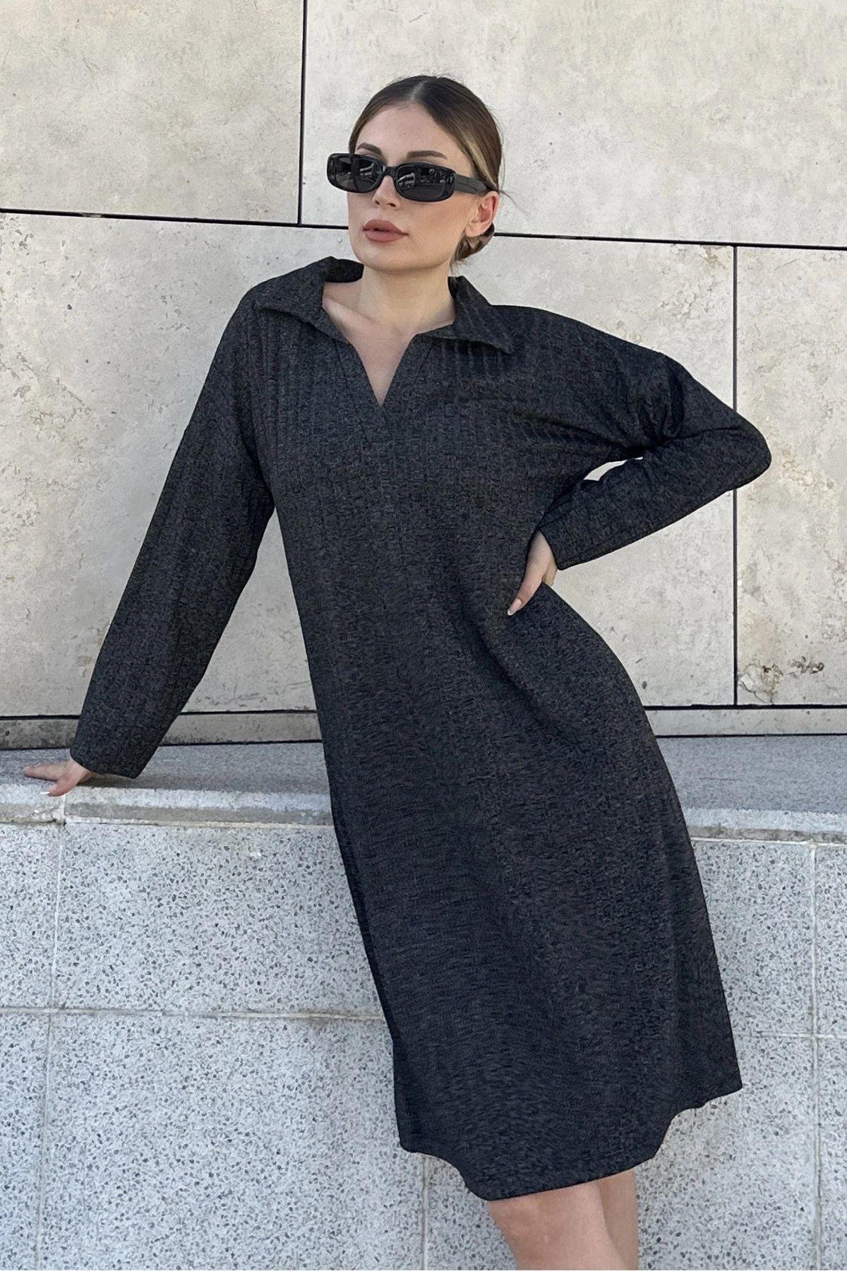 Kadın Triko Elbise - 700-2988