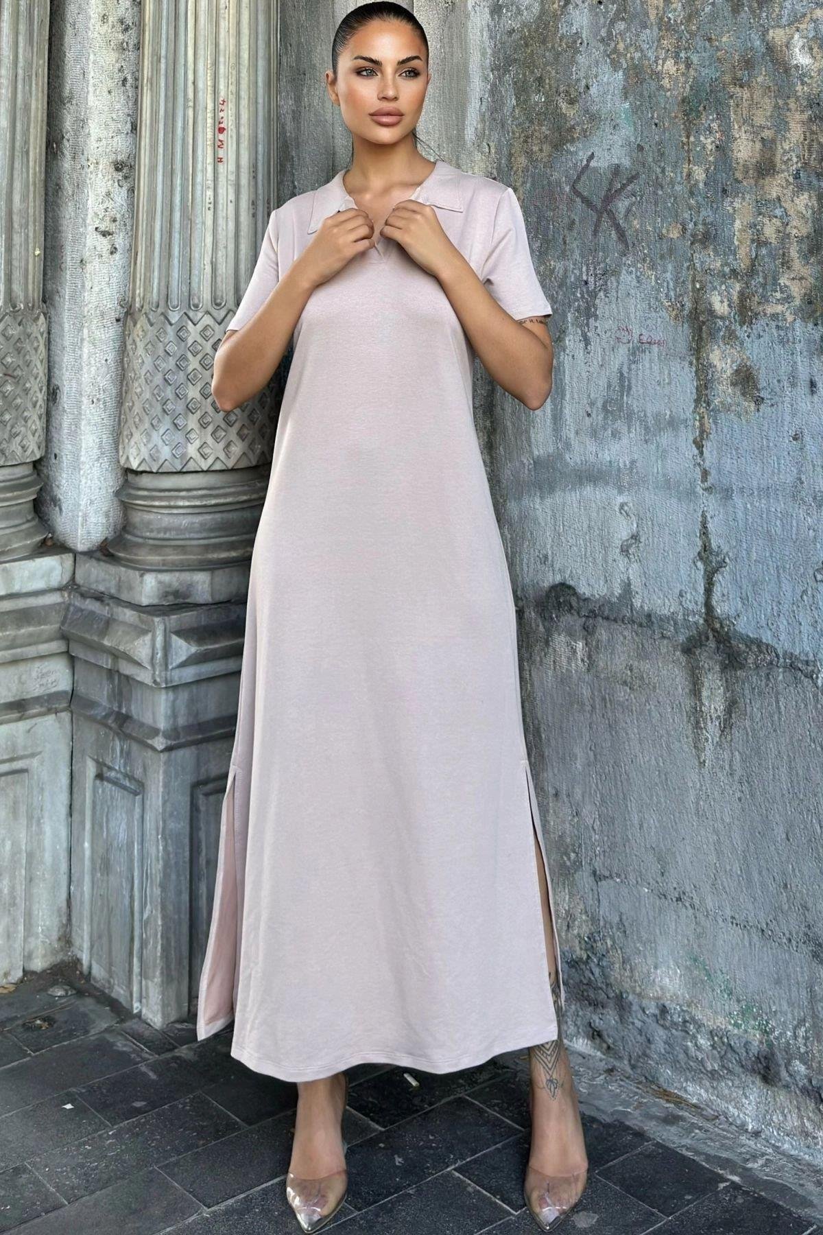 Kadın Vizon Elbise - 700-3525