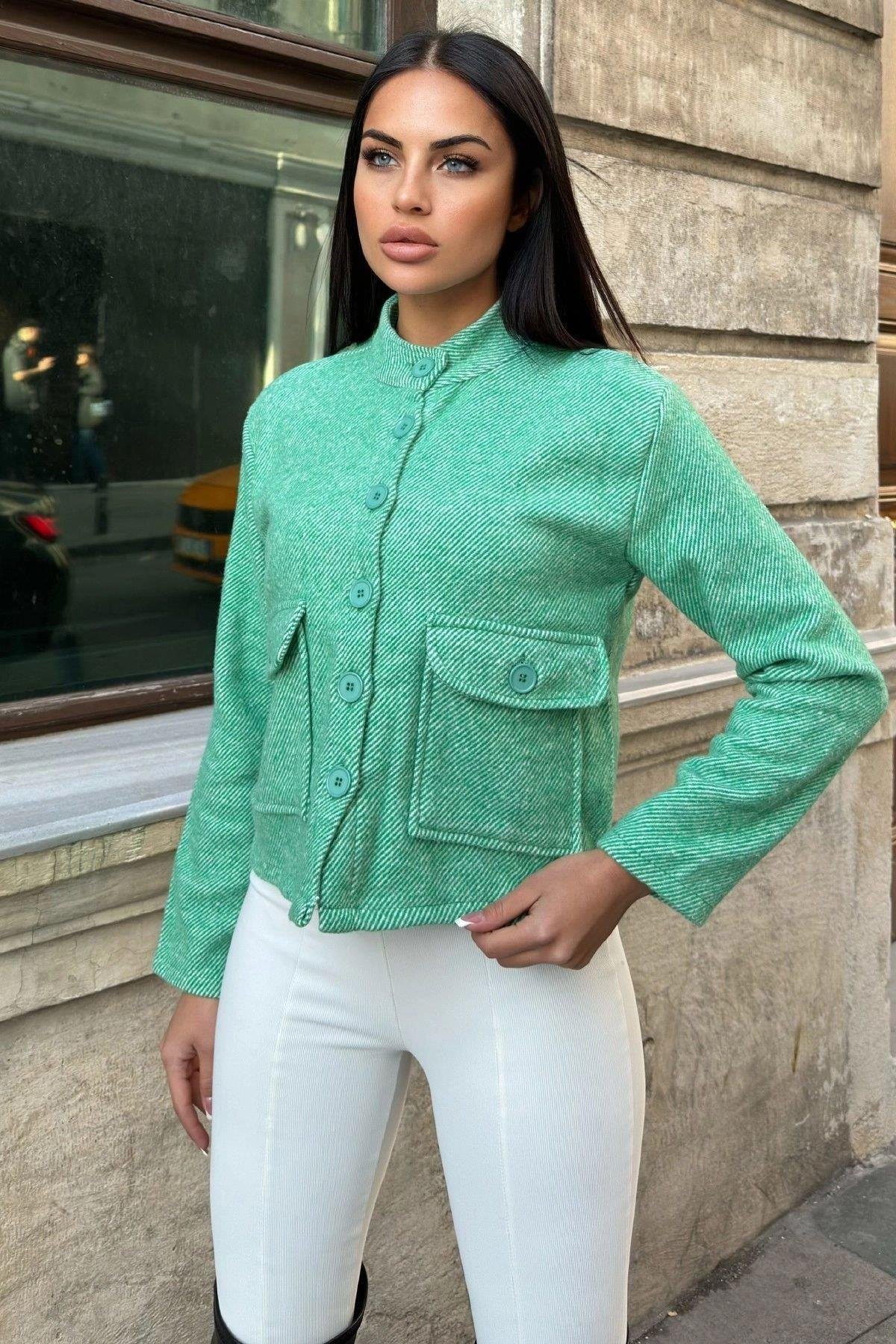 Kadın Yeşil Ceket - 700-3681