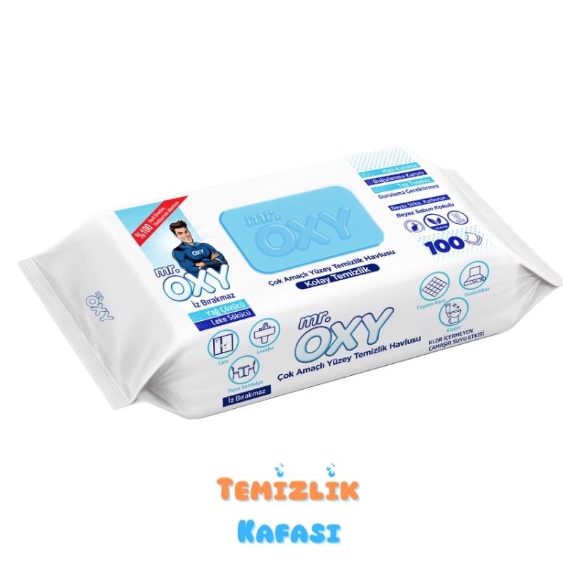  Mr. Oxy Yüzey Temizlik Havlusu Beyaz Sabun Kokulu