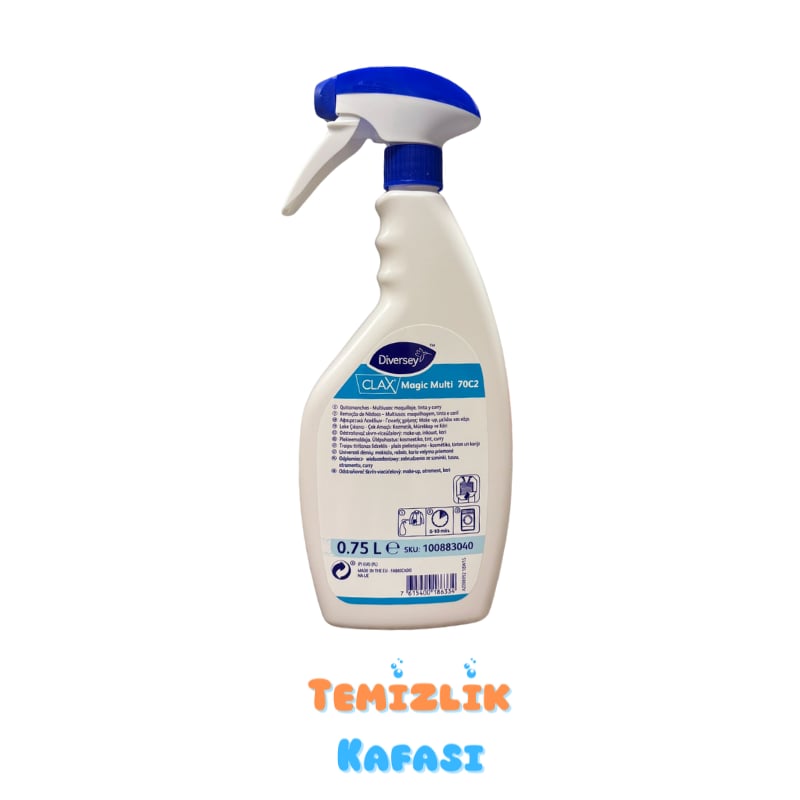 Diversey Clax Magic Multi 70C2 750 mL – Profesyonel Leke Çıkarıcı Sprey