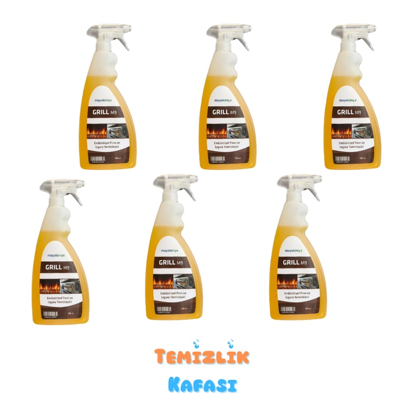 Maya Kimya Grill M9 Endüstriyel Fırın ve Izgara Temizleyici 750 ml x 6 Adet