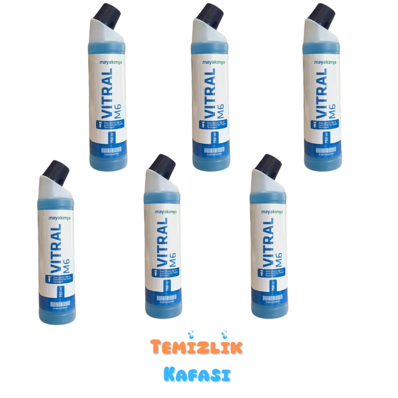 Maya Kimya Vitral M6 Kireç Çözücü ve Tuvalet Temizleyici 750 ml x 6 Adet Ekonomik Paket
