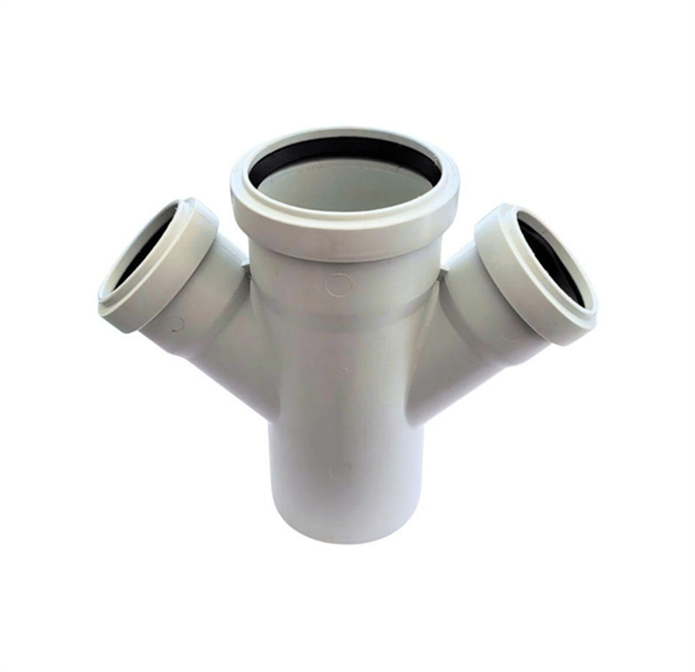 Kalde PVC Atık Su Çift Çatal 200/150 Mm | Kolon Bağlantı Parçası