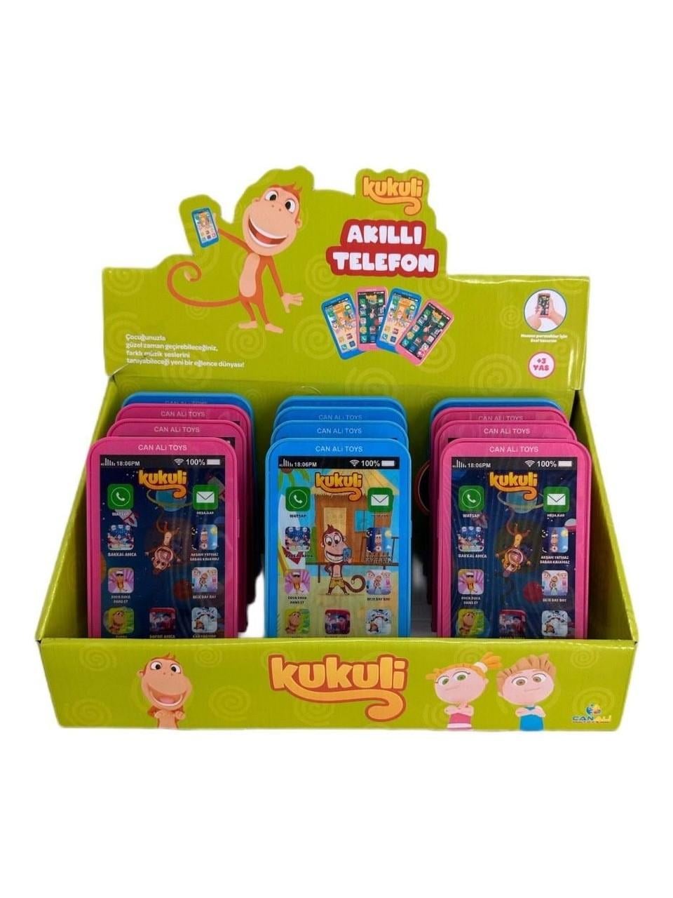 Oyuncak Kukuli Telefon  Pilli Kukuli Akıllı Cep Telefonu Lisanslı