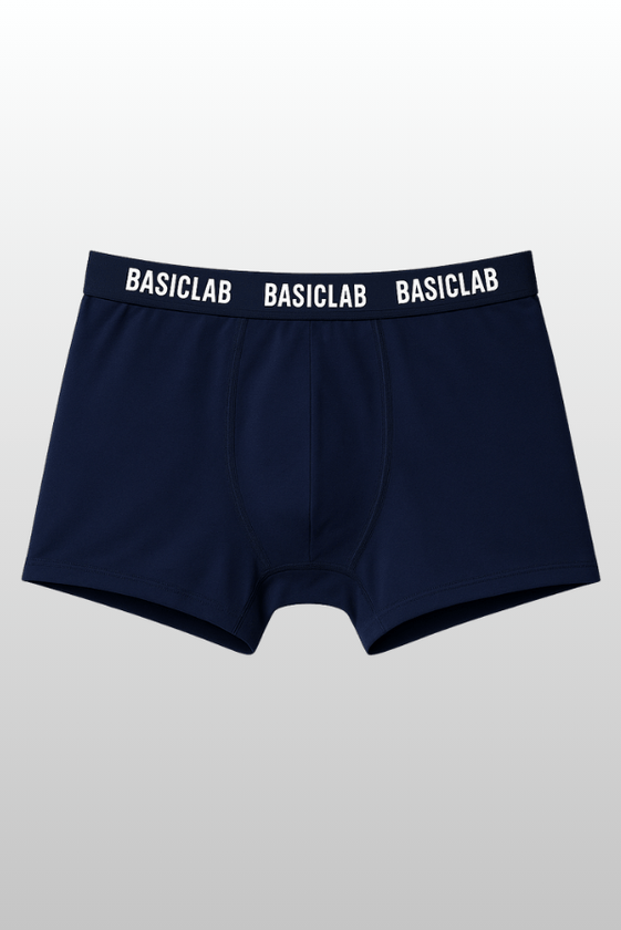 %100 Pamuk Lacivert Boxer 