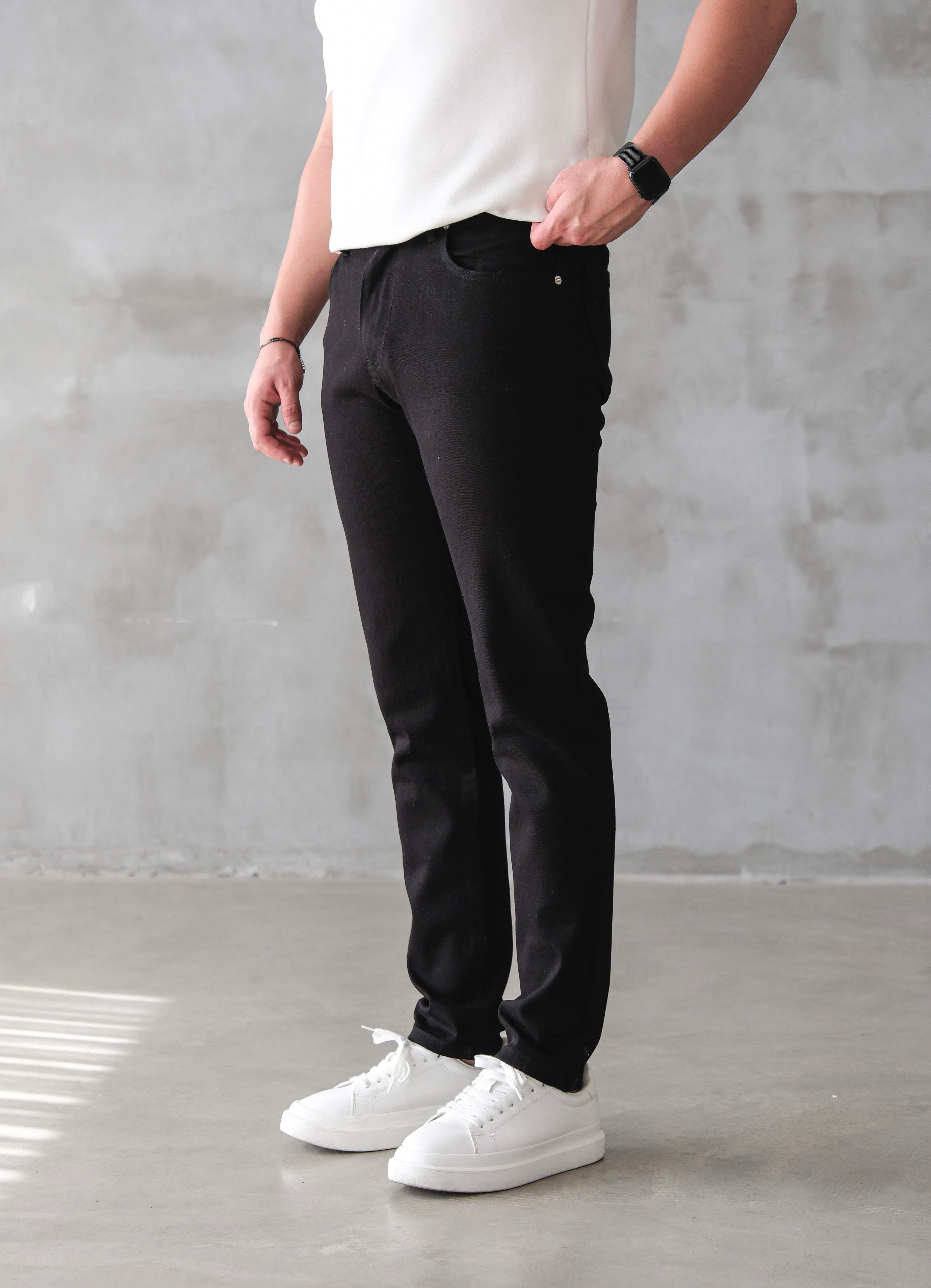Siyah Slim Fit Kot Pantolon