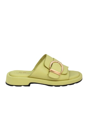 Let's Walk DUMİN KADIN AKSESUAR DETAYLI SANDALET FISTIK YESİLİ