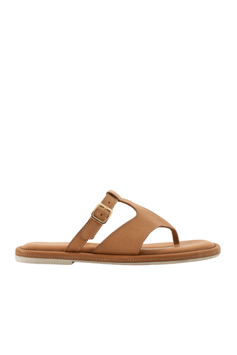 Let's Walk TERRA KADIN HAKİKİ DETRİ PARMAK ARASI TERLİK CAMEL