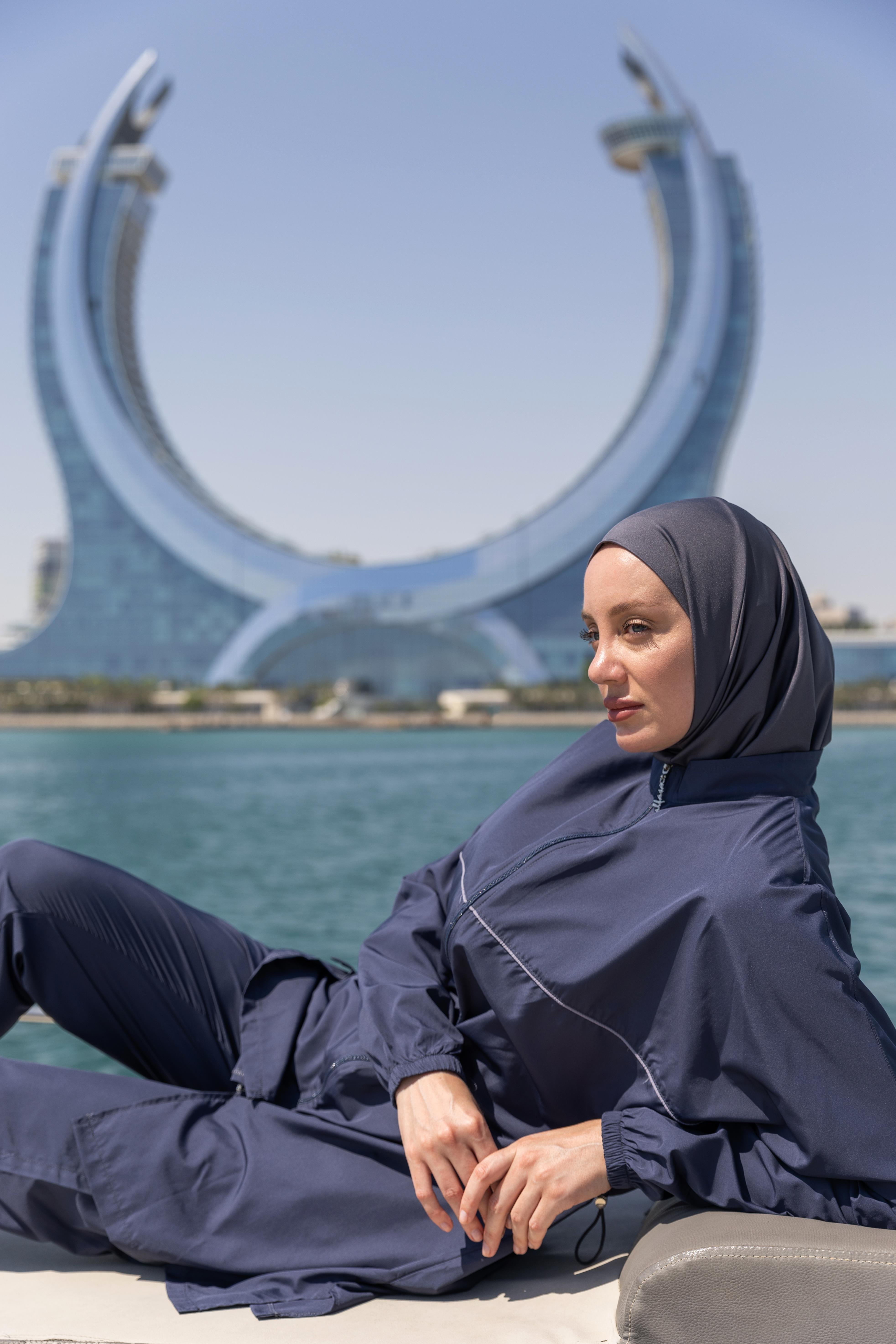 Spor Biyeli Oversize Tessettür Mayo Antrasit
