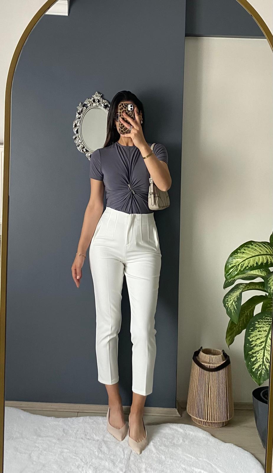 BEYAZ ZRA KUMAŞ PANTALON
