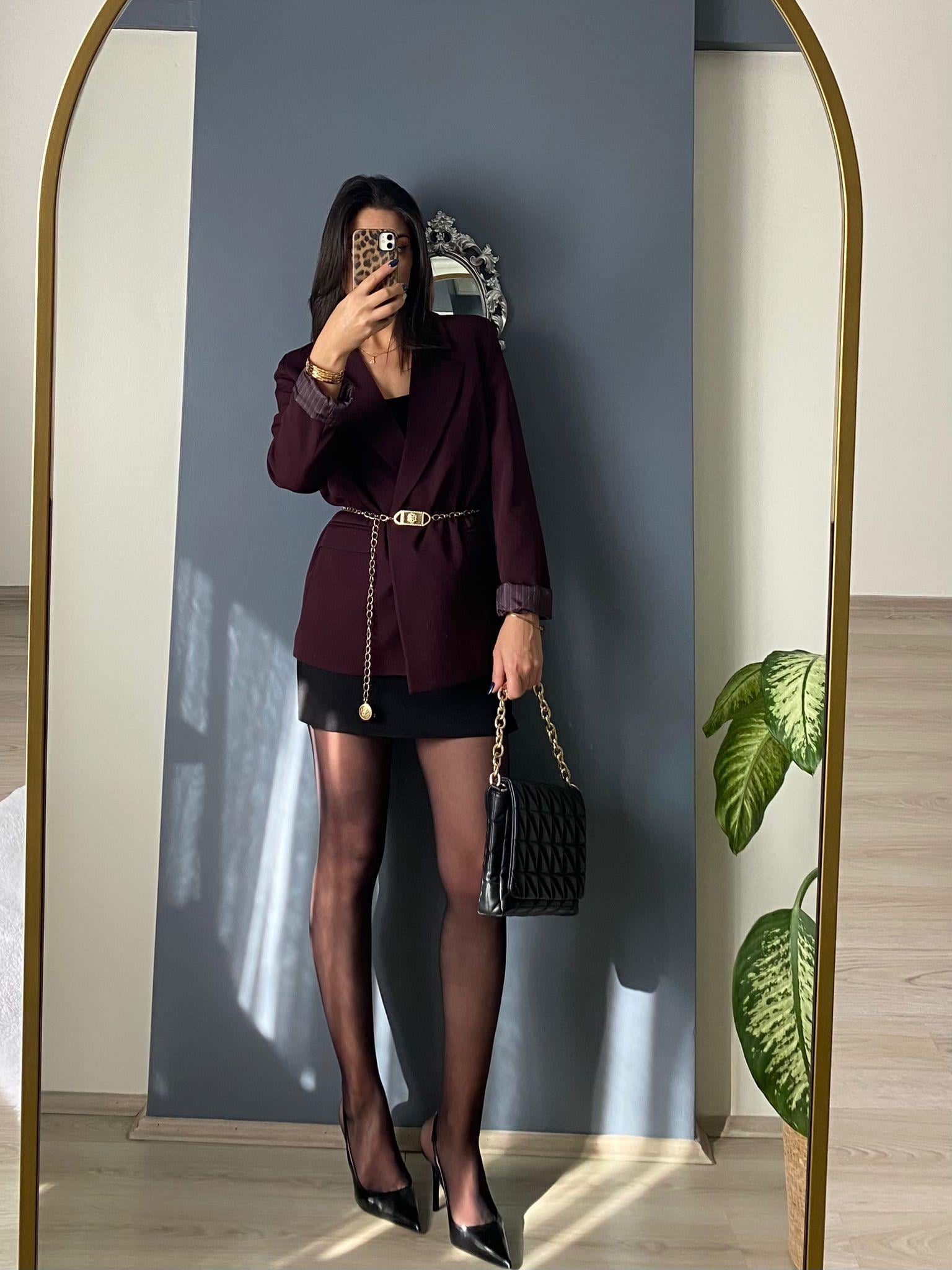 BORDO BLAZER CEKET